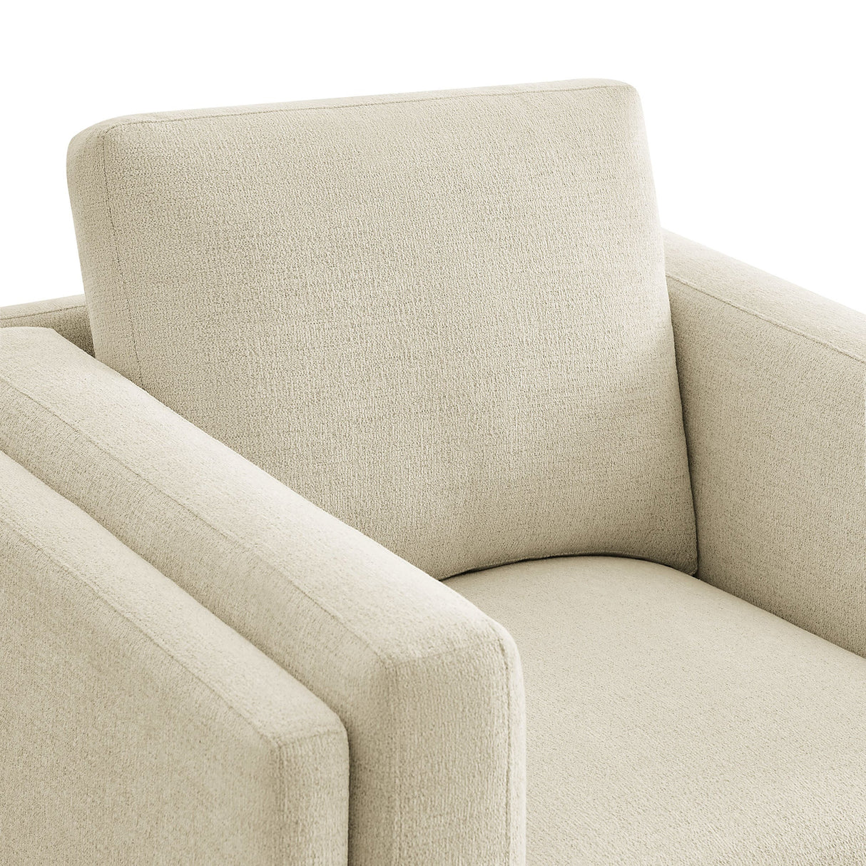40 Inch Mélange Chenille Fabric Armchair with Kiln-Dried Wood Frame