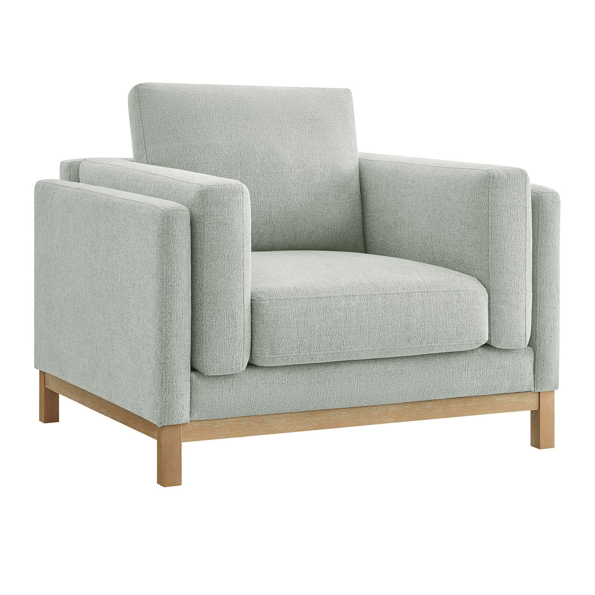 40 Inch Mélange Chenille Fabric Armchair with Kiln-Dried Wood Frame