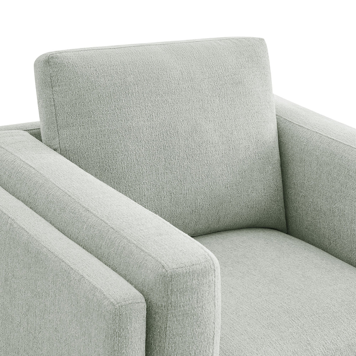 40 Inch Mélange Chenille Fabric Armchair with Kiln-Dried Wood Frame