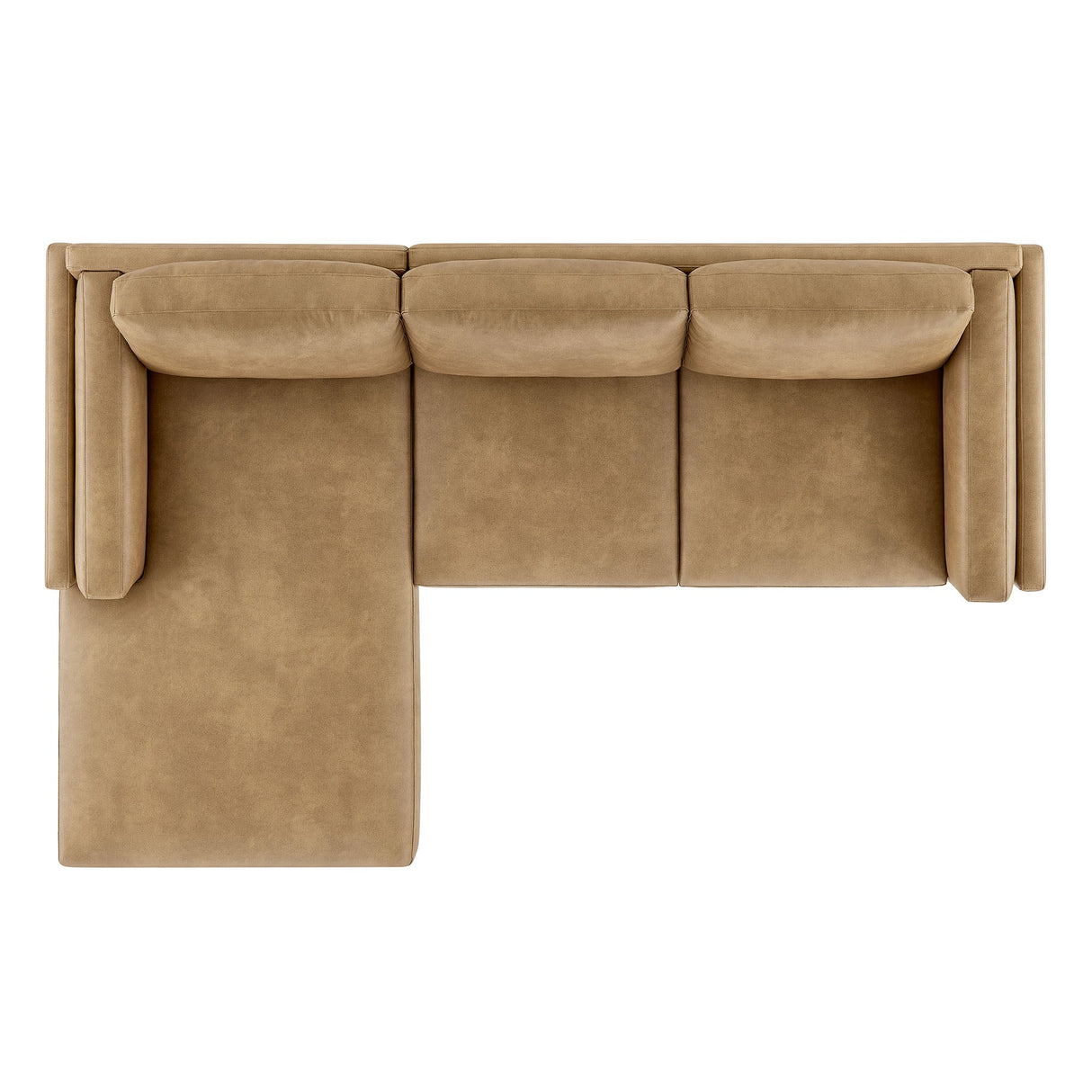 2 Piece 102" Left-Facing Vegan Leather Sectional Sofa with Chaise