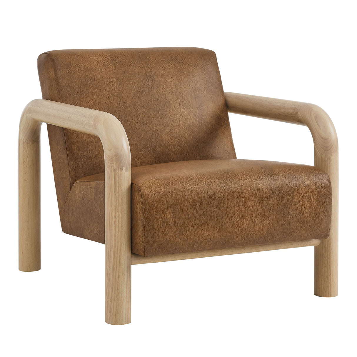 31 Inch Vegan Leather Accent Chair