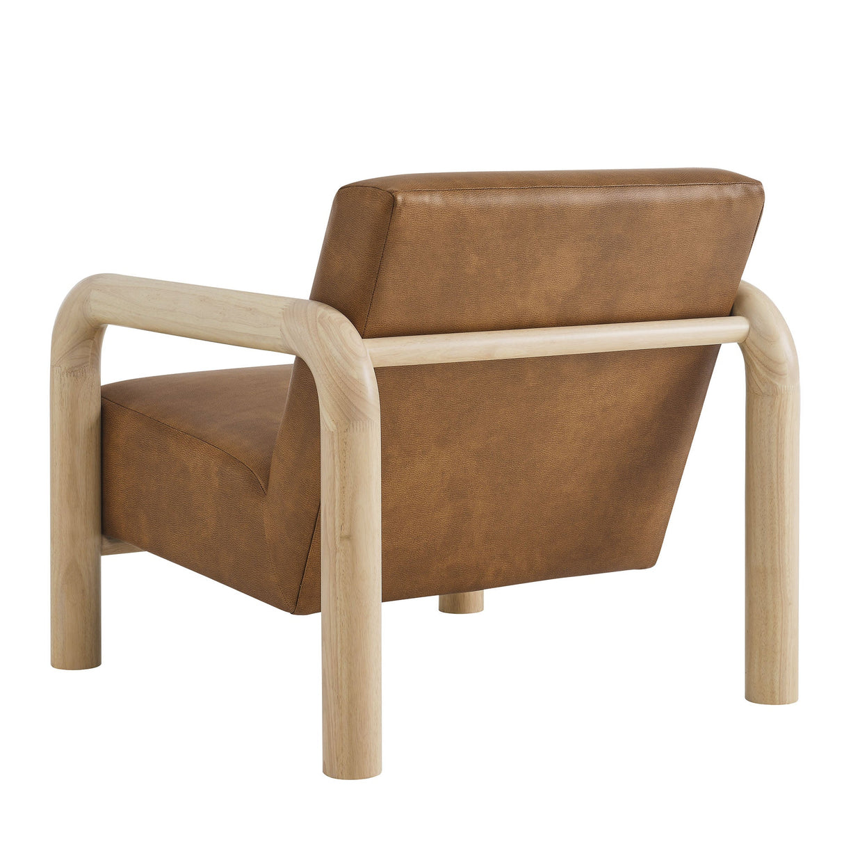 31 Inch Vegan Leather Accent Chair