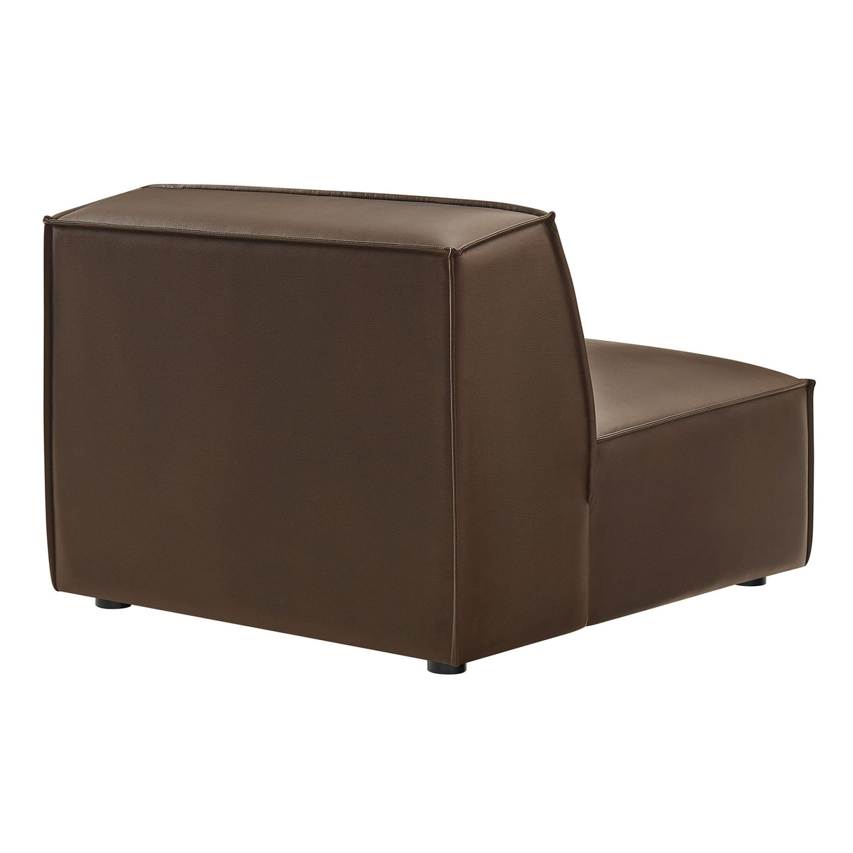 41 Inch Vegan Leather Armless Modular Sectional Chair