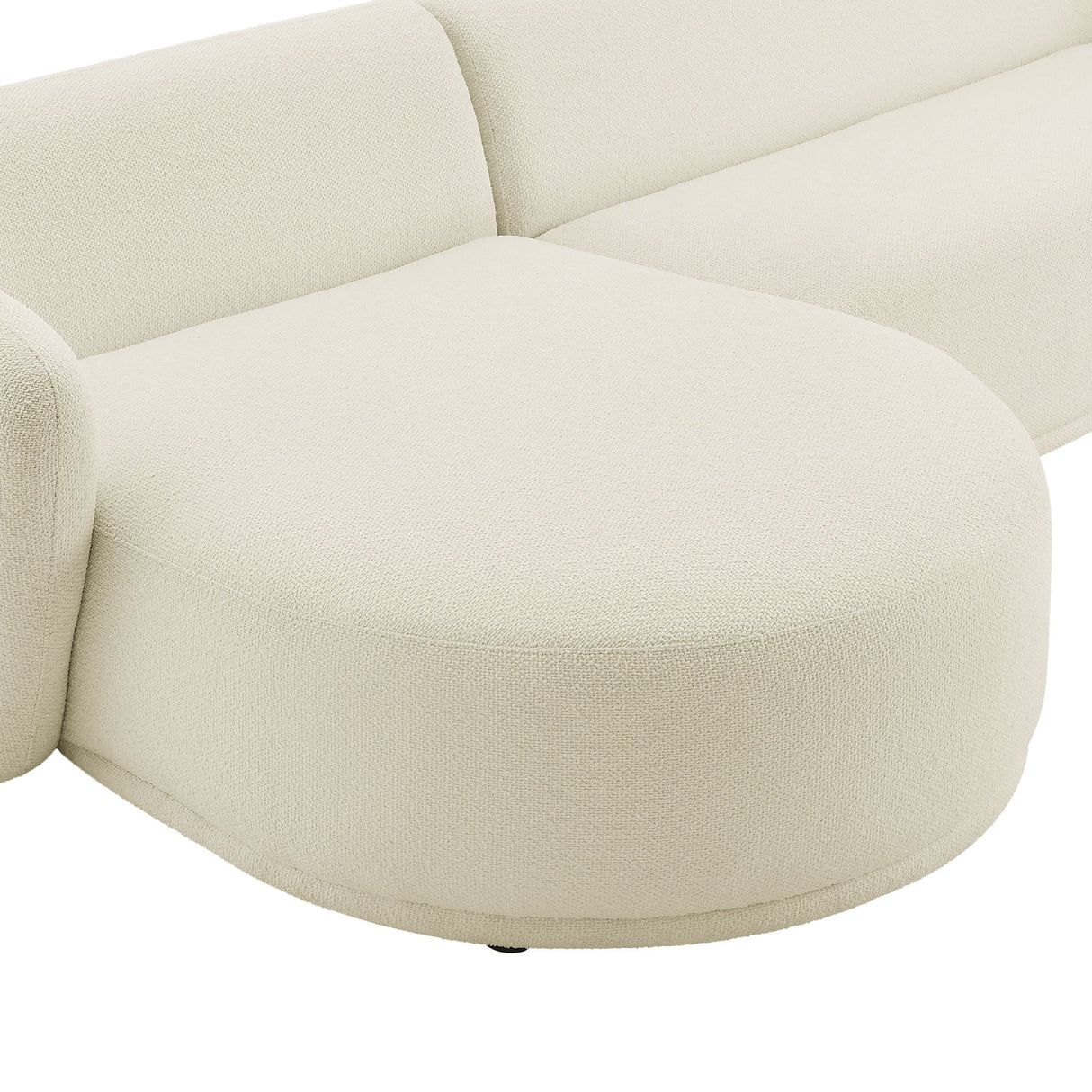 2 Piece 120" Left Facing Boucle Fabric Modular Sofa with Chaise