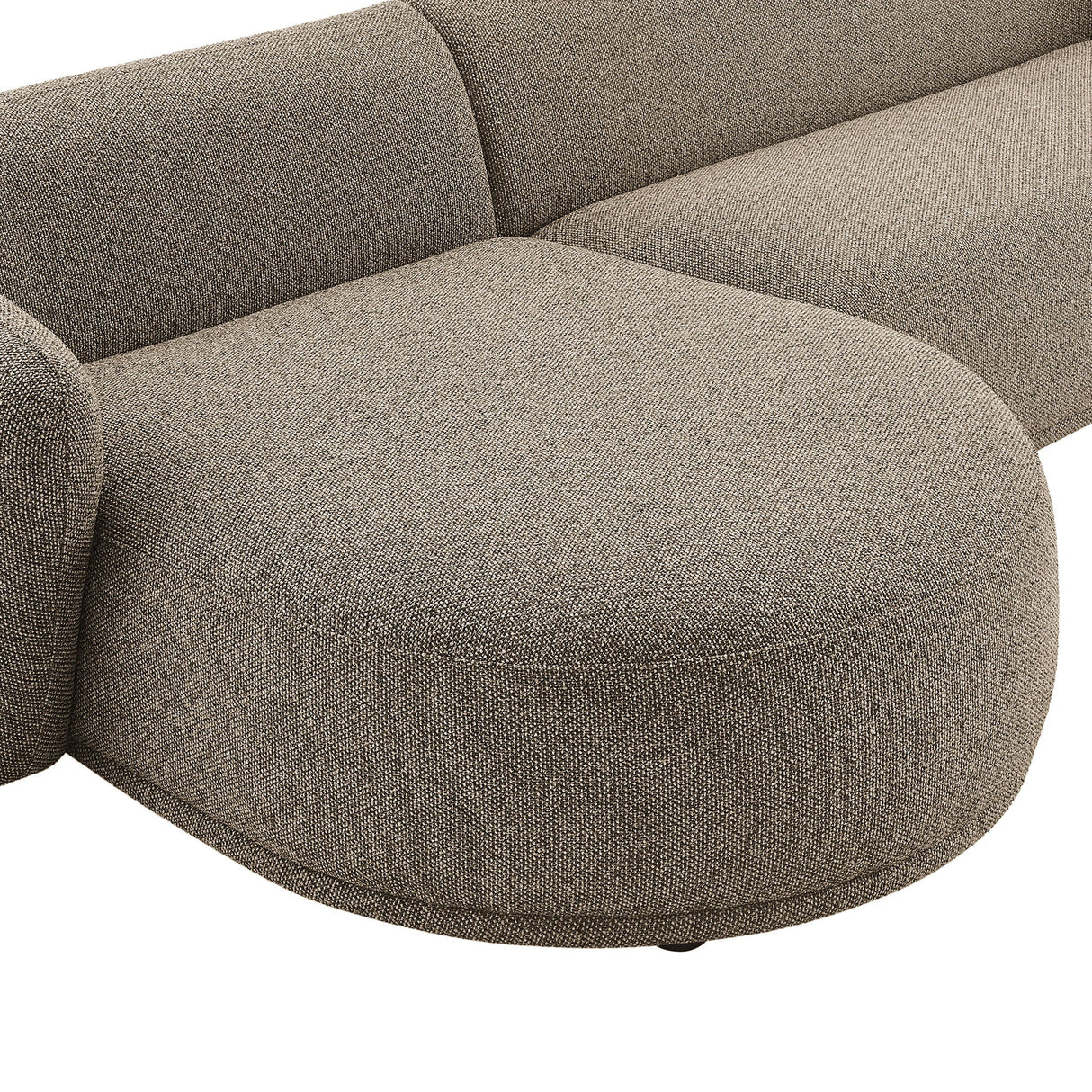 2 Piece 120" Left Facing Boucle Fabric Modular Sofa with Chaise