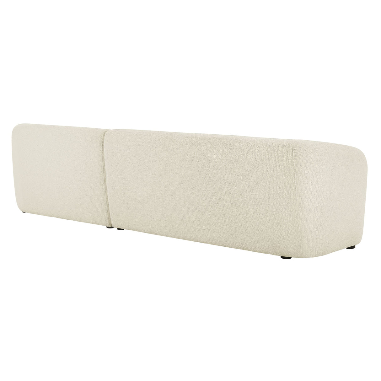 2 Piece 120" Right Facing Boucle Fabric Modular Sofa with Chaise