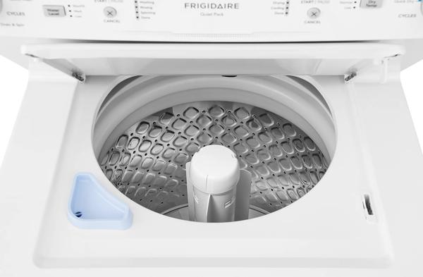 Frigidaire Electric Long Vent Stacked Laundry Center - 3.9 Cu. Ft. Washer & 5.5 Cu. Ft. Dryer