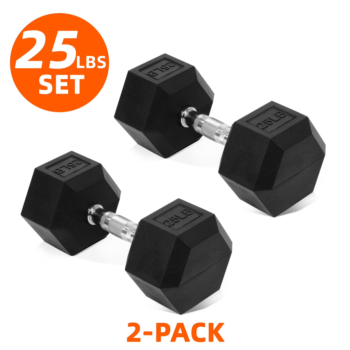 FlexWave Rubber Encased Hex Dumbbell