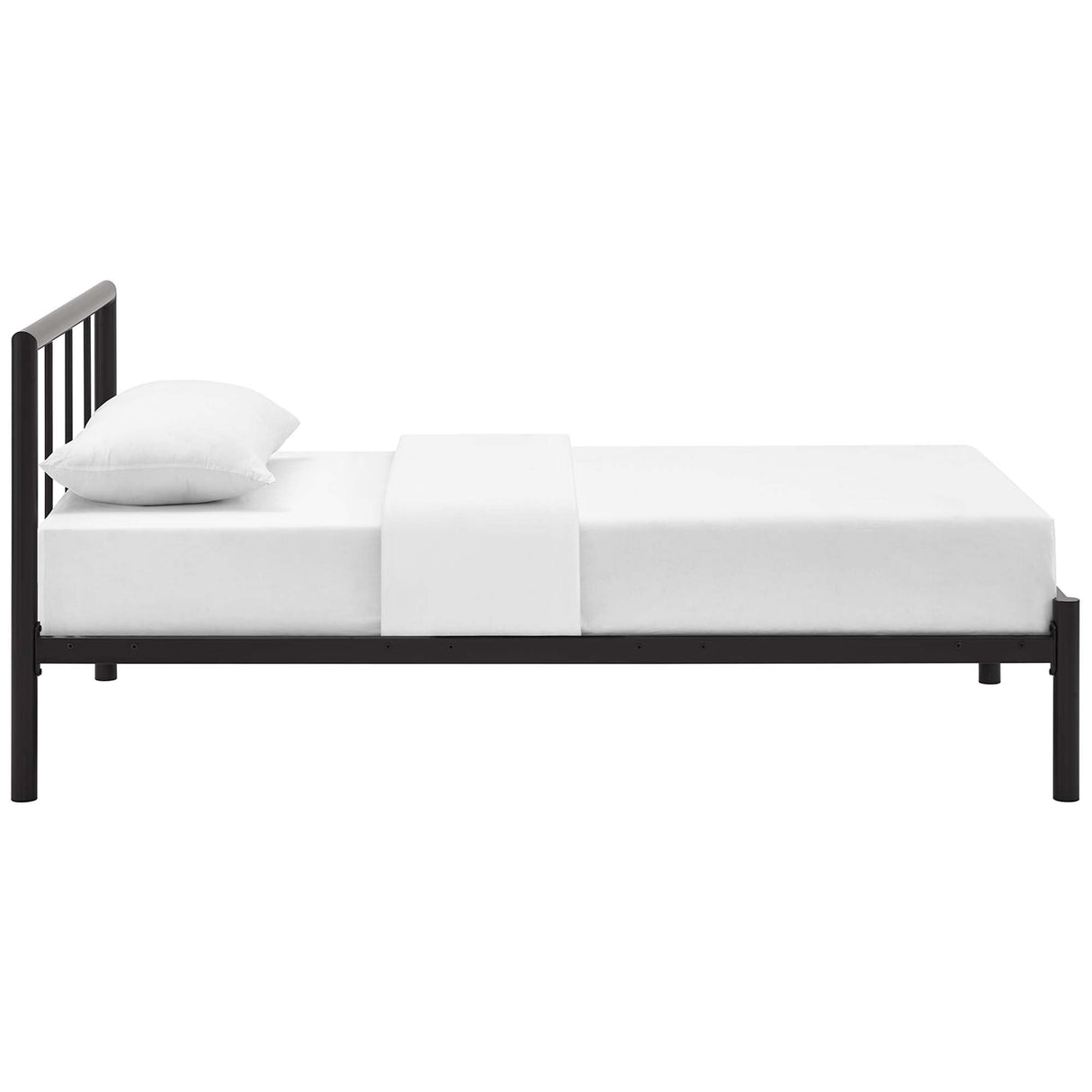 Rustic Cottage Metal Platform Bed Frame