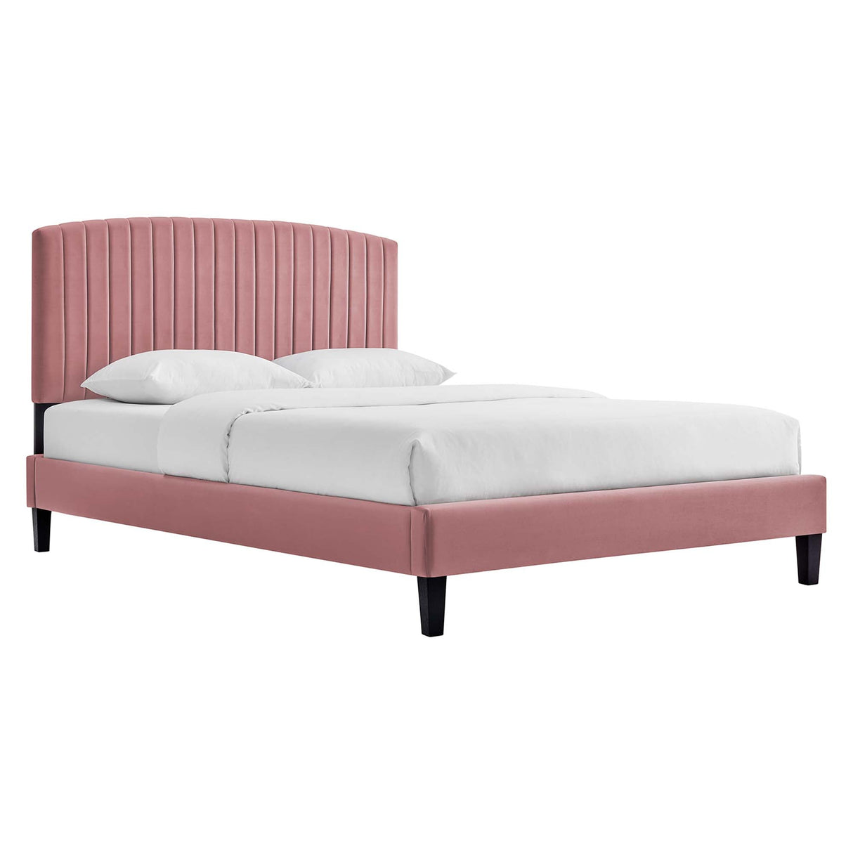 Channel Tufted Performance Velvet Platform Bed