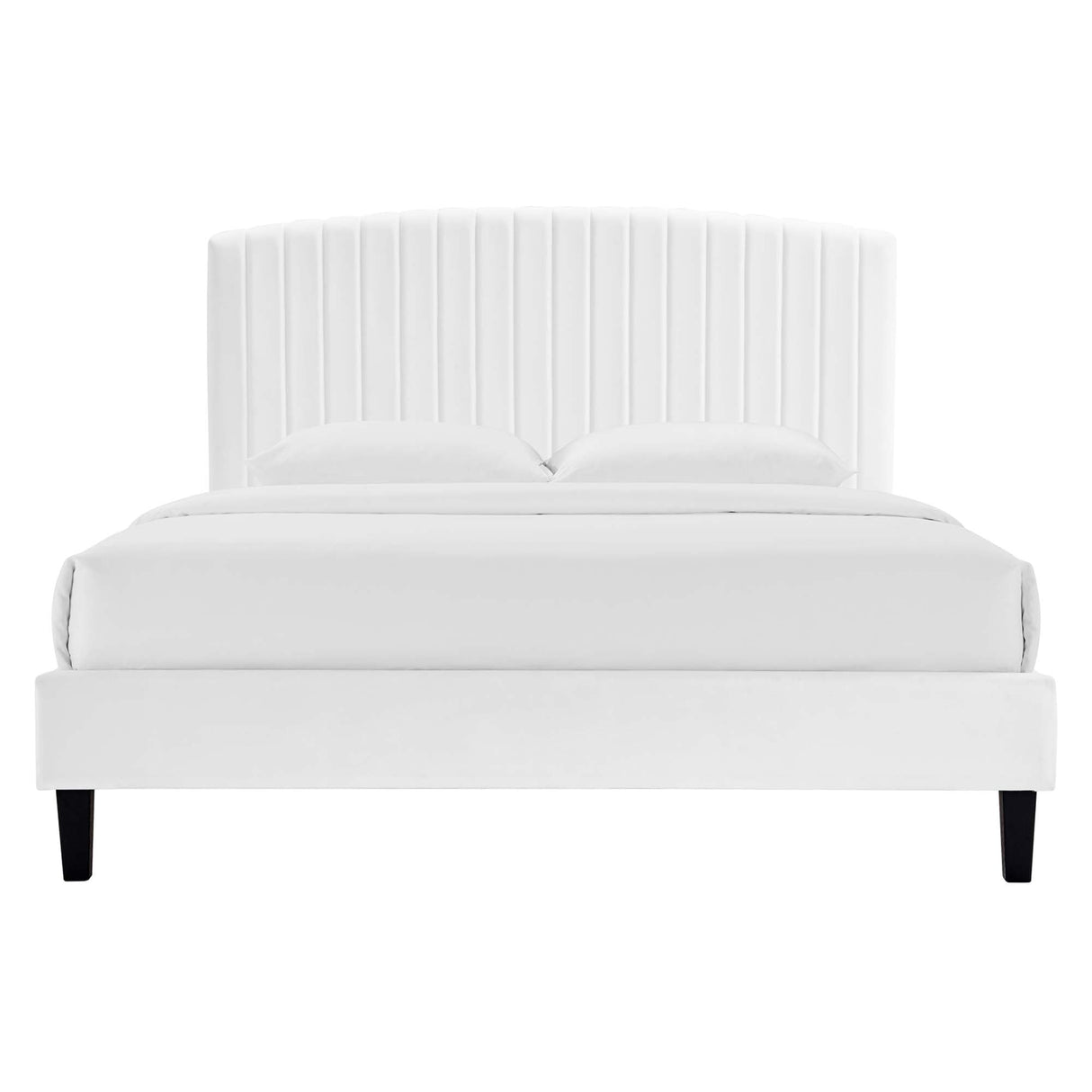 Channel Tufted Performance Velvet Platform Bed