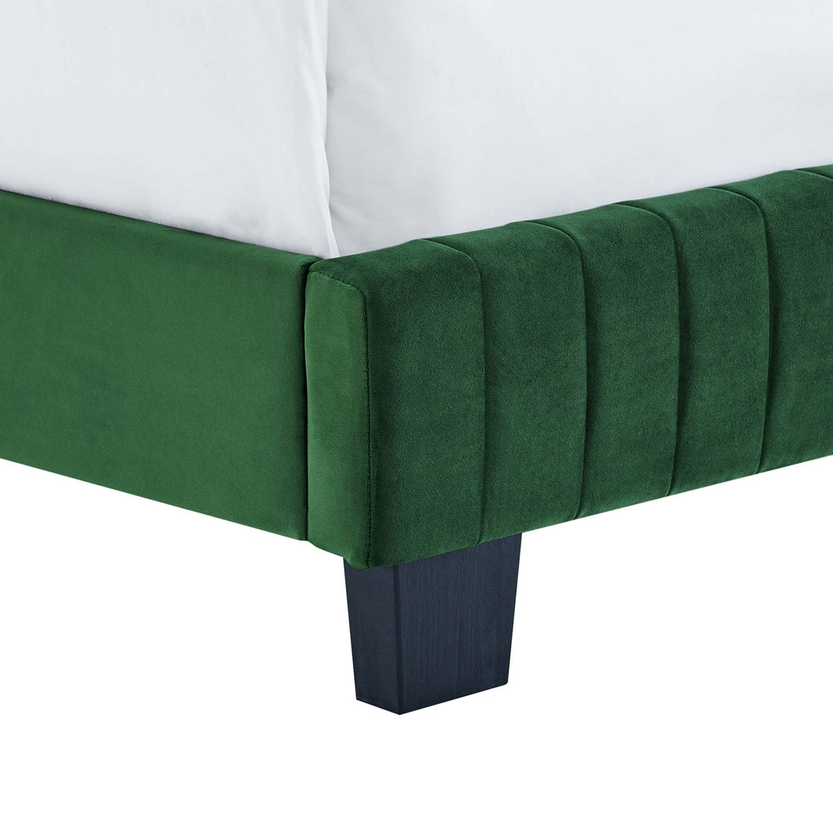 Channel Tufted Performance Velvet Bed