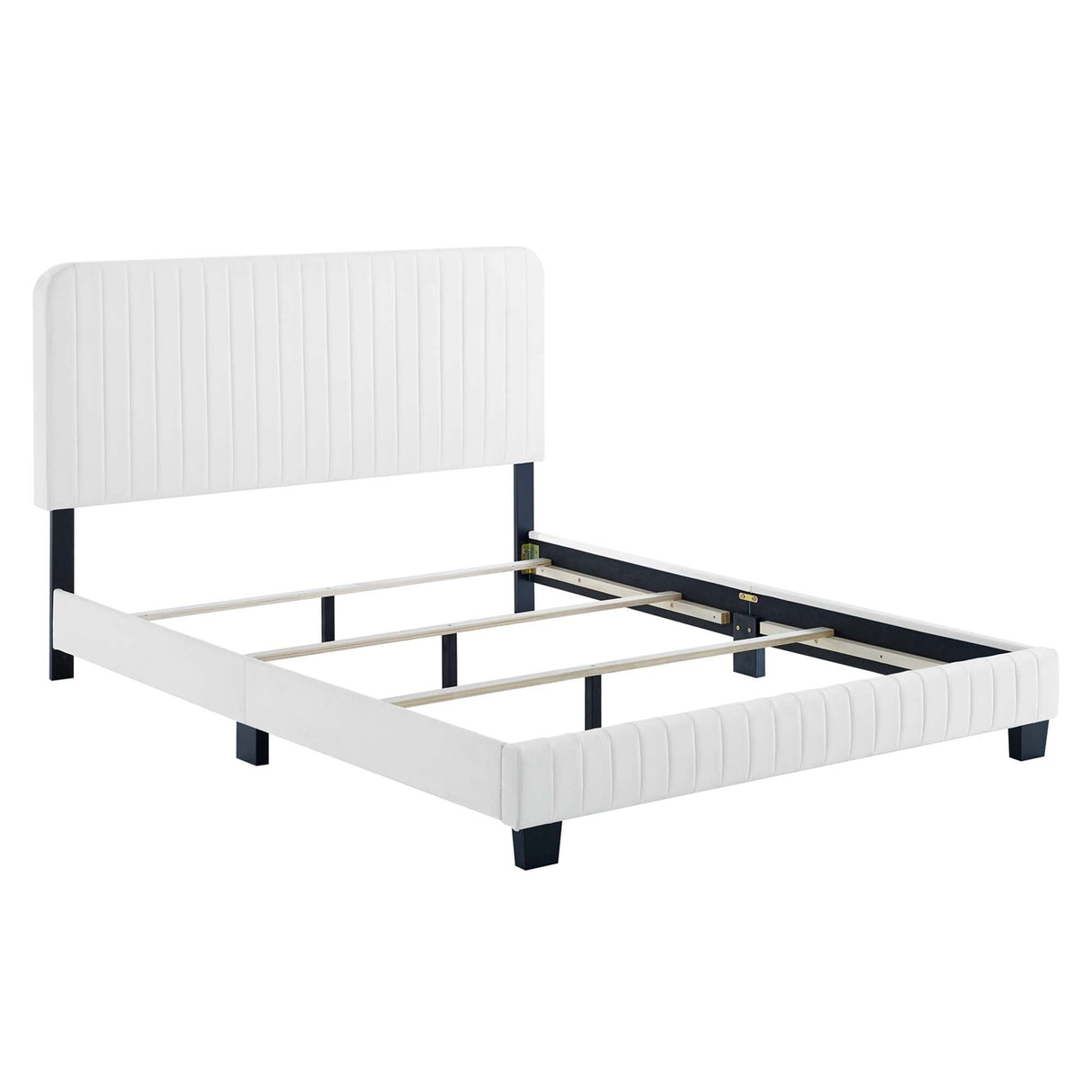 Channel Tufted Performance Velvet Bed