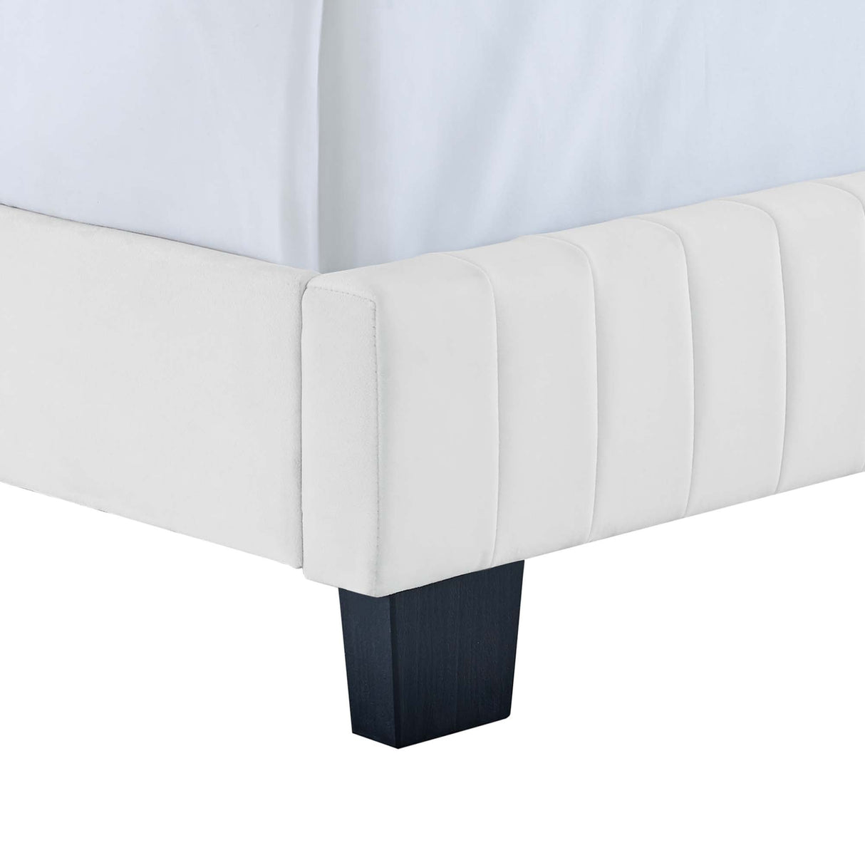 Channel Tufted Performance Velvet Bed