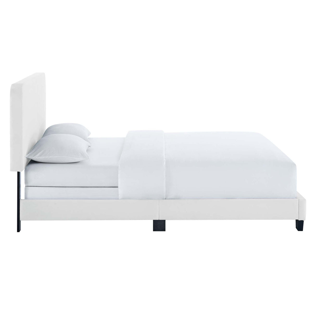Channel Tufted Performance Velvet Bed