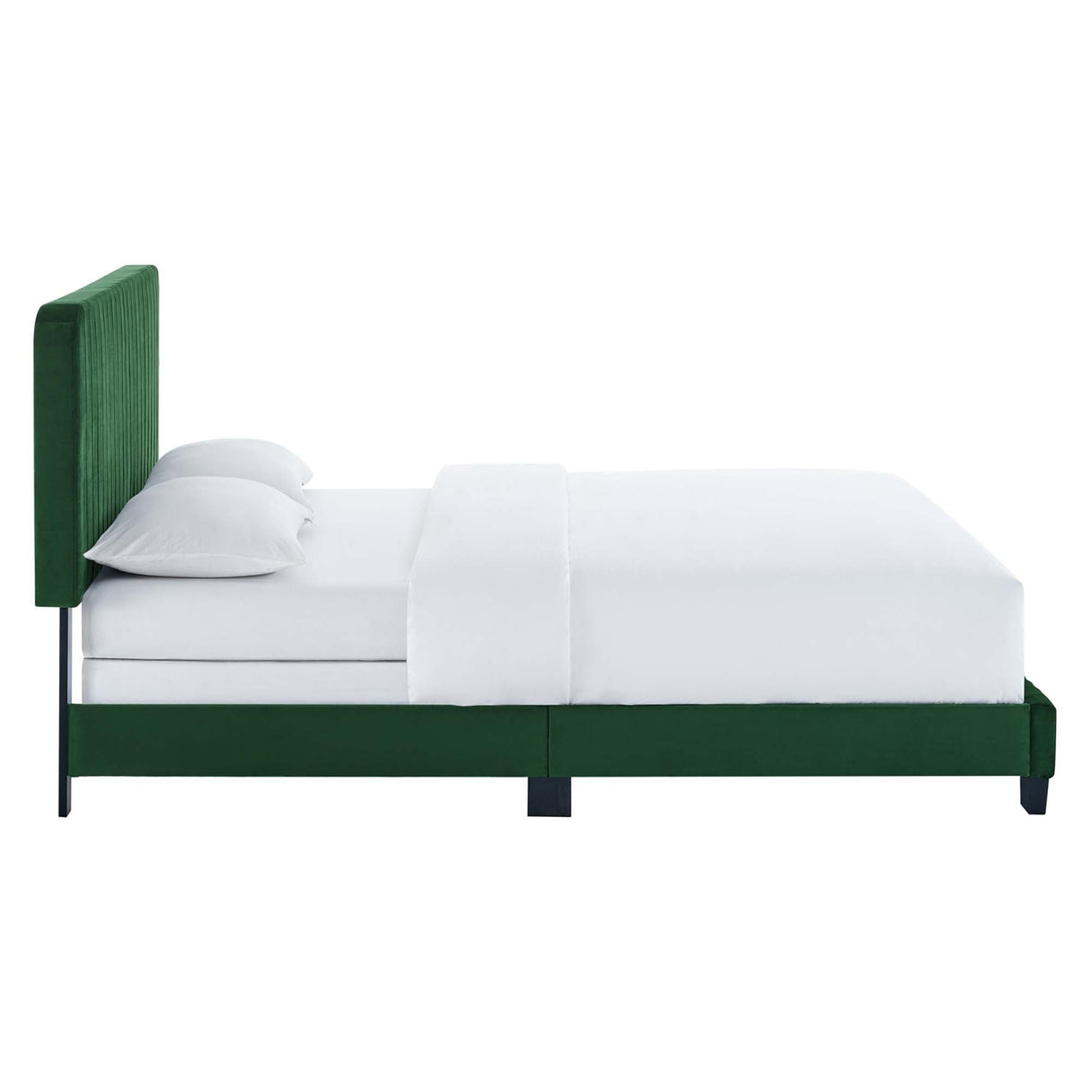Channel Tufted Performance Velvet Bed
