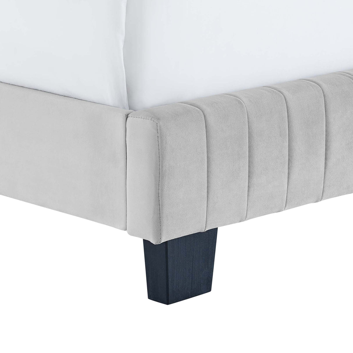 Channel Tufted Performance Velvet Bed