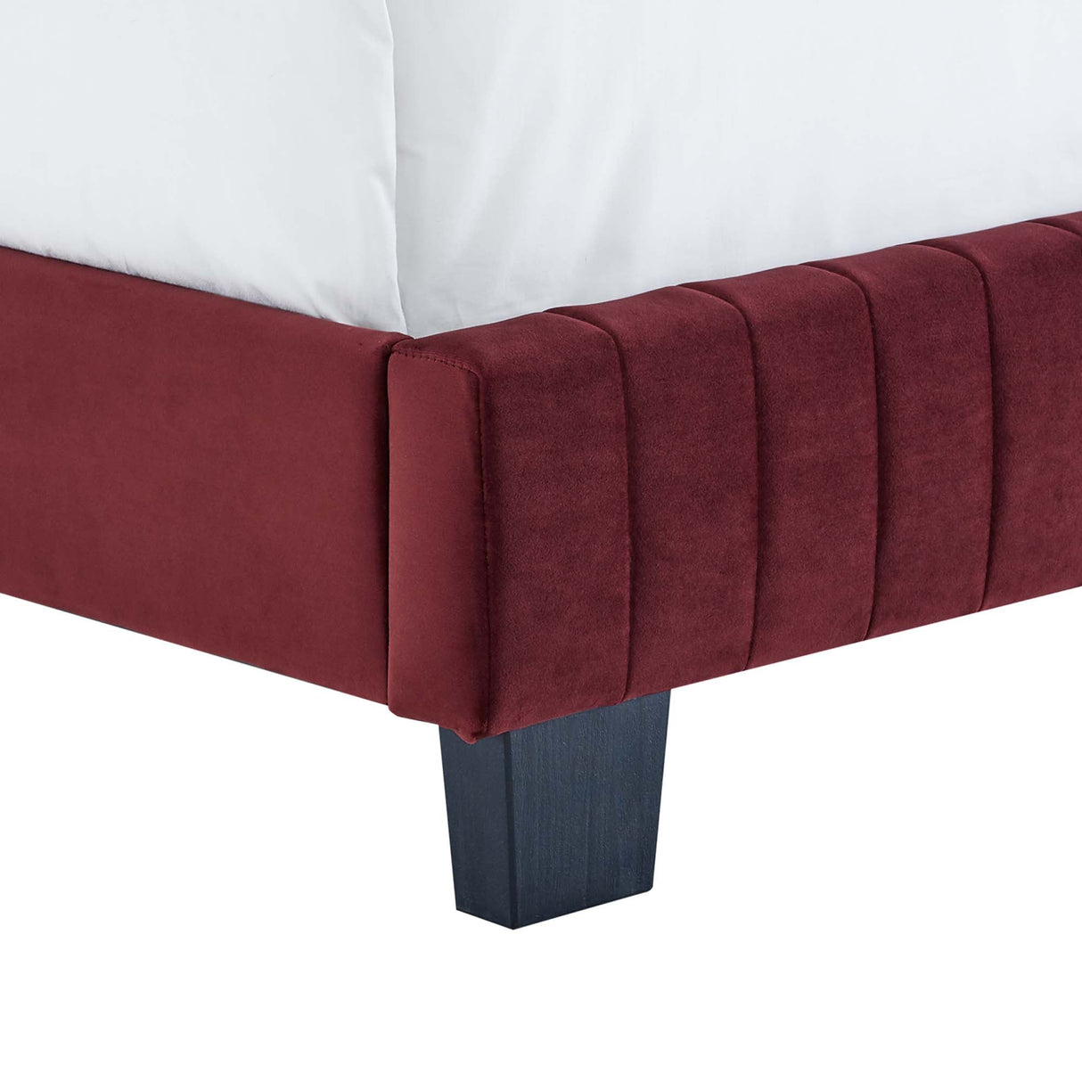 Channel Tufted Performance Velvet Bed