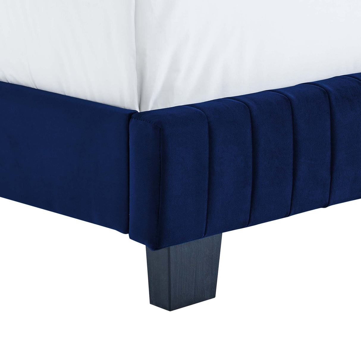 Channel Tufted Performance Velvet Bed