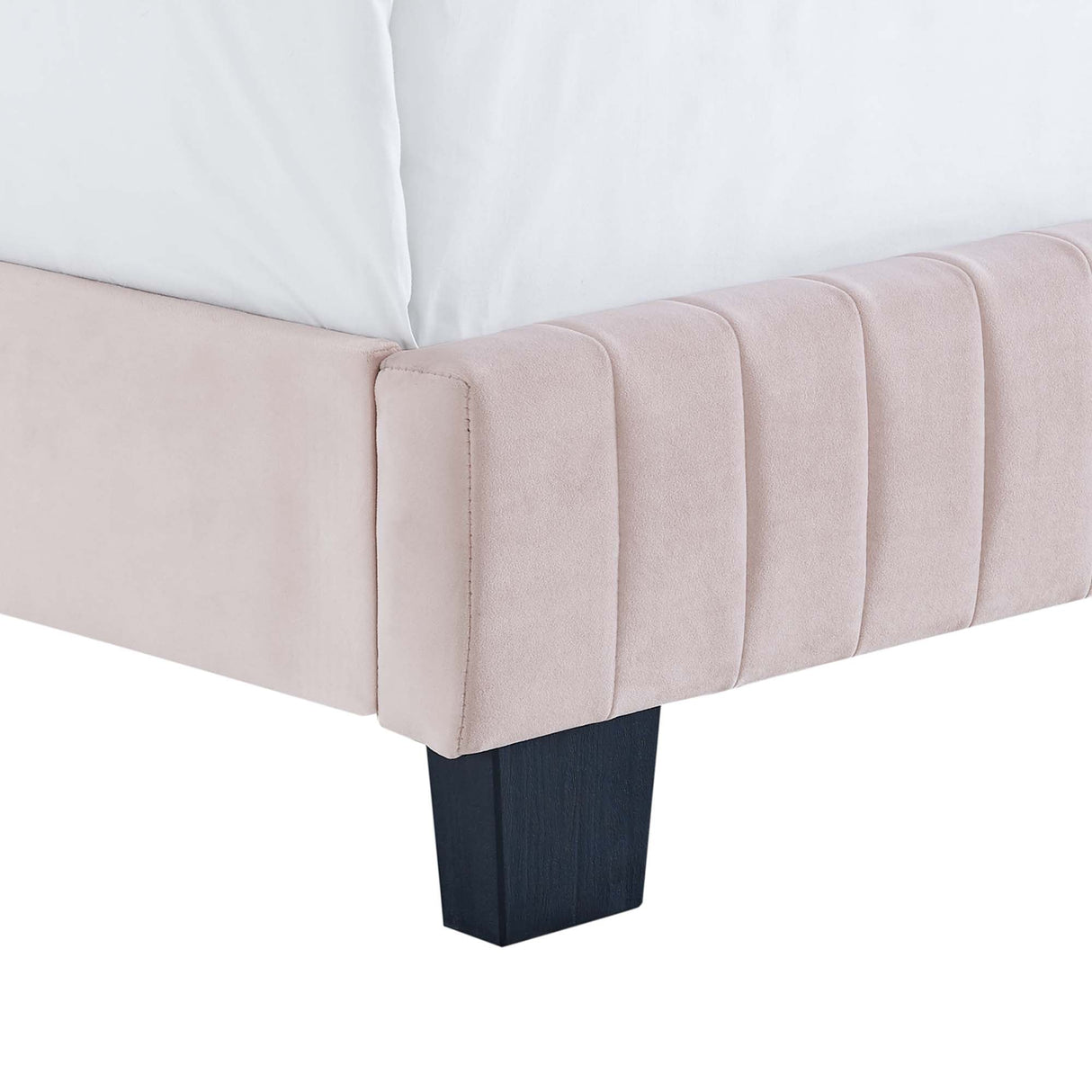 Channel Tufted Performance Velvet Bed