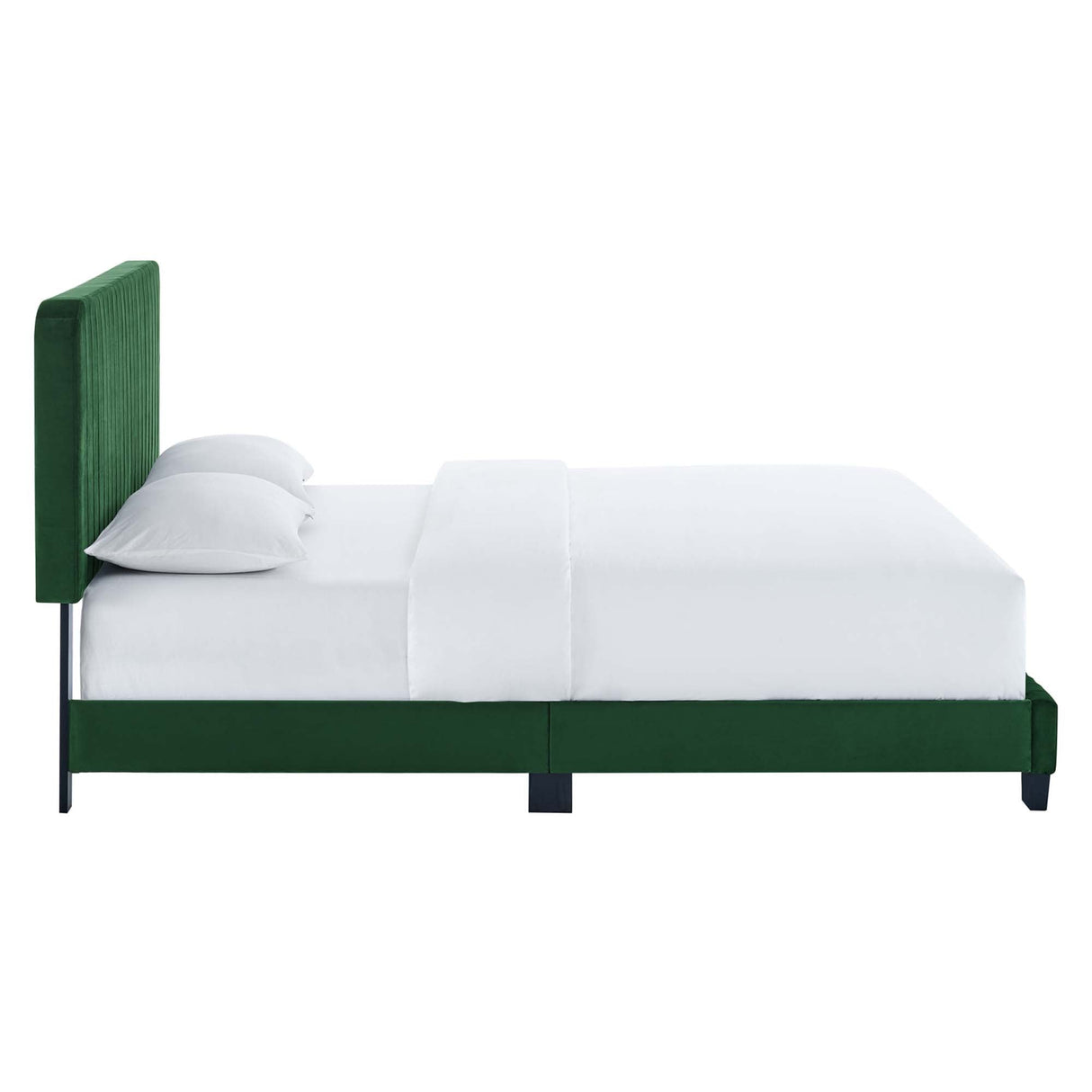 Tufted Performance Velvet Platform Bed