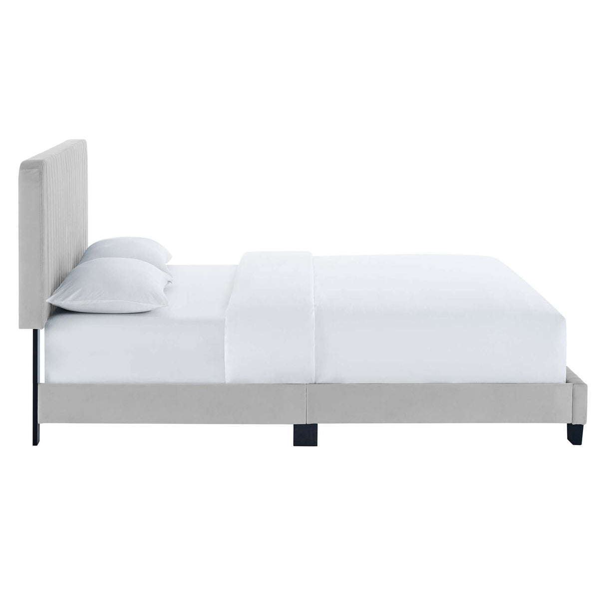 Tufted Performance Velvet Platform Bed