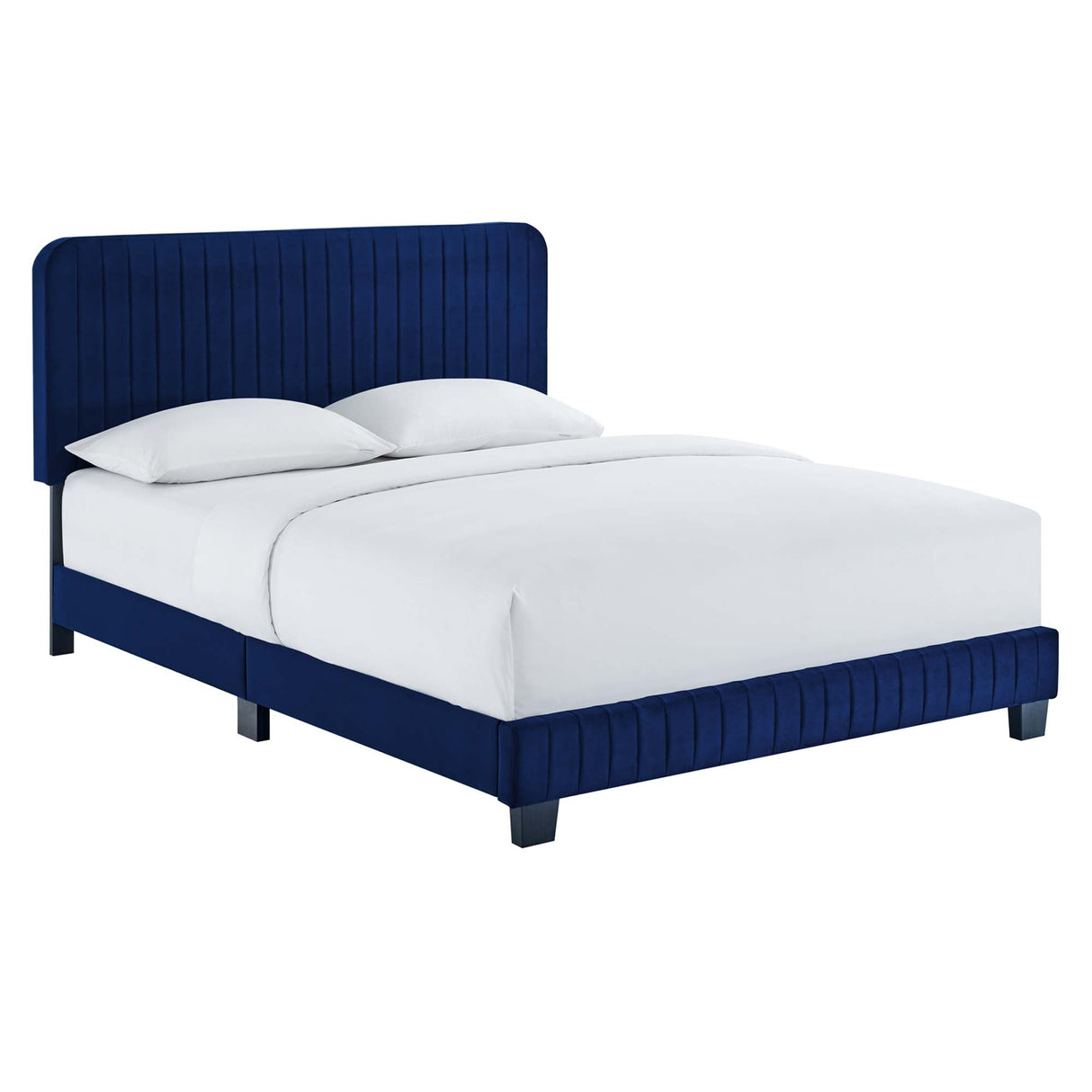 Tufted Performance Velvet Platform Bed