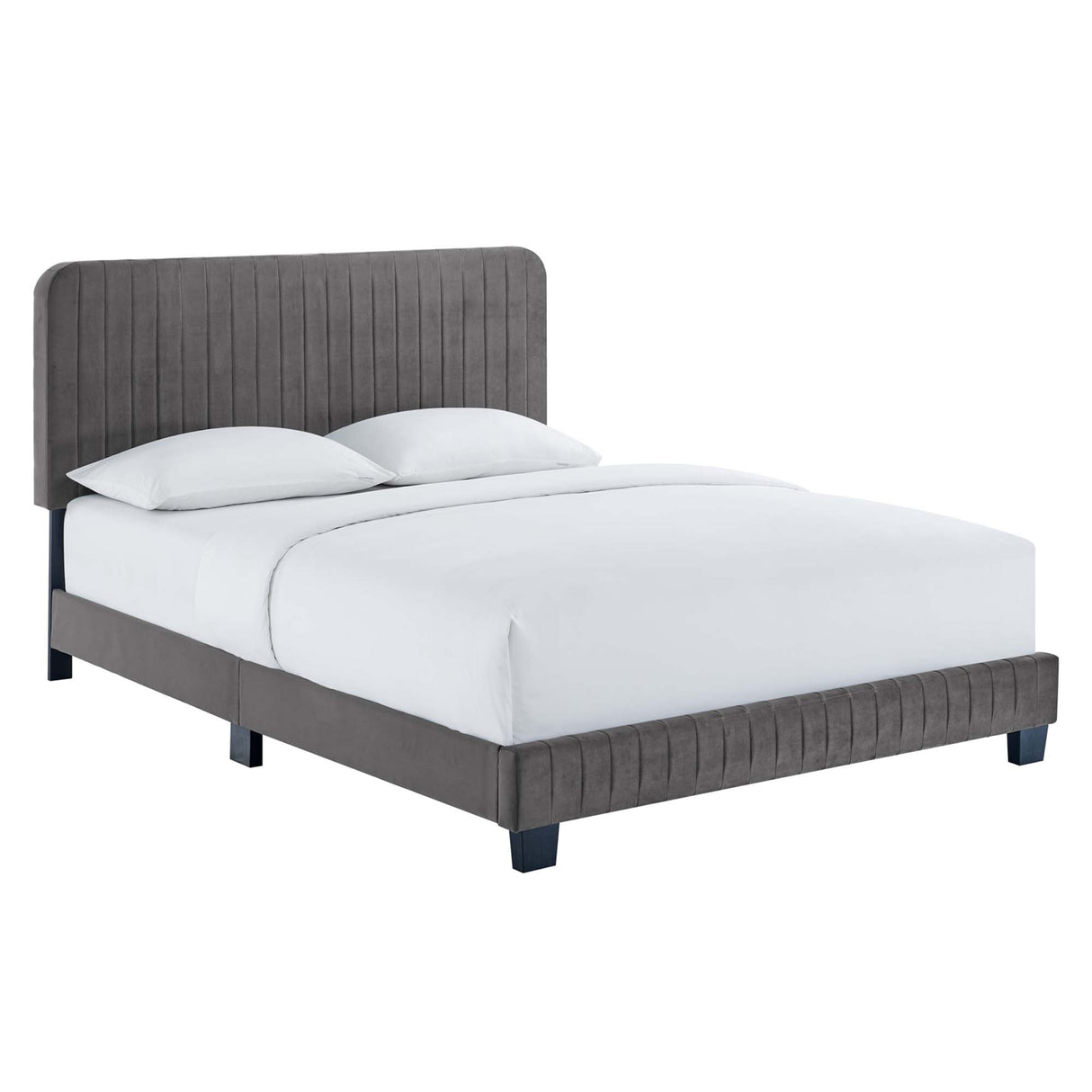 Tufted Performance Velvet Platform Bed