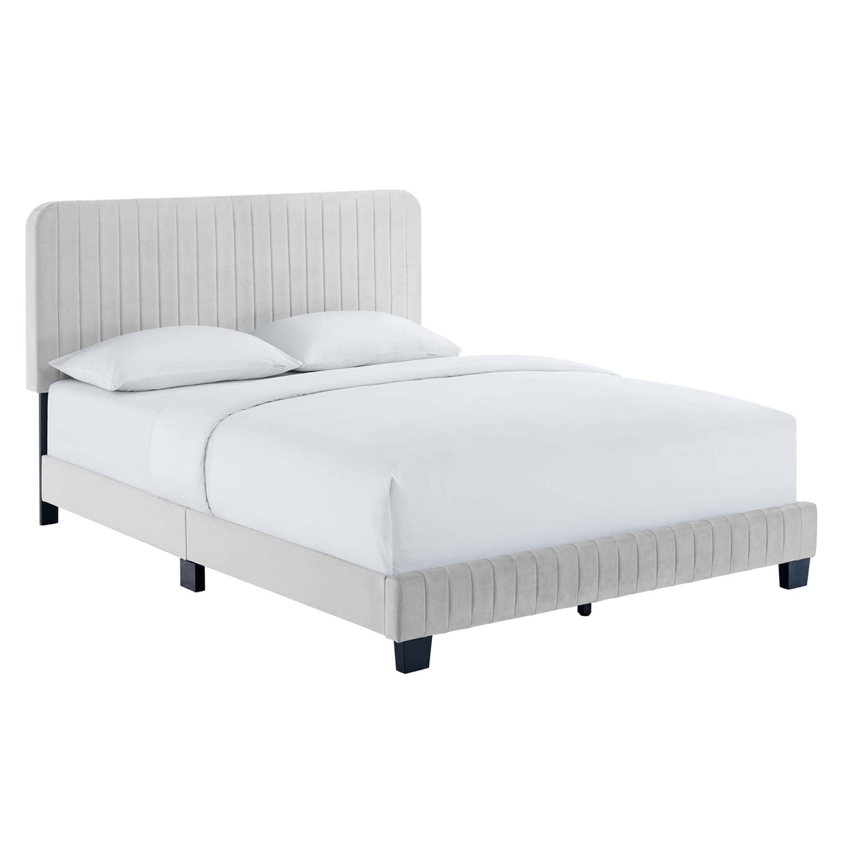 Tufted Performance Velvet Platform Bed