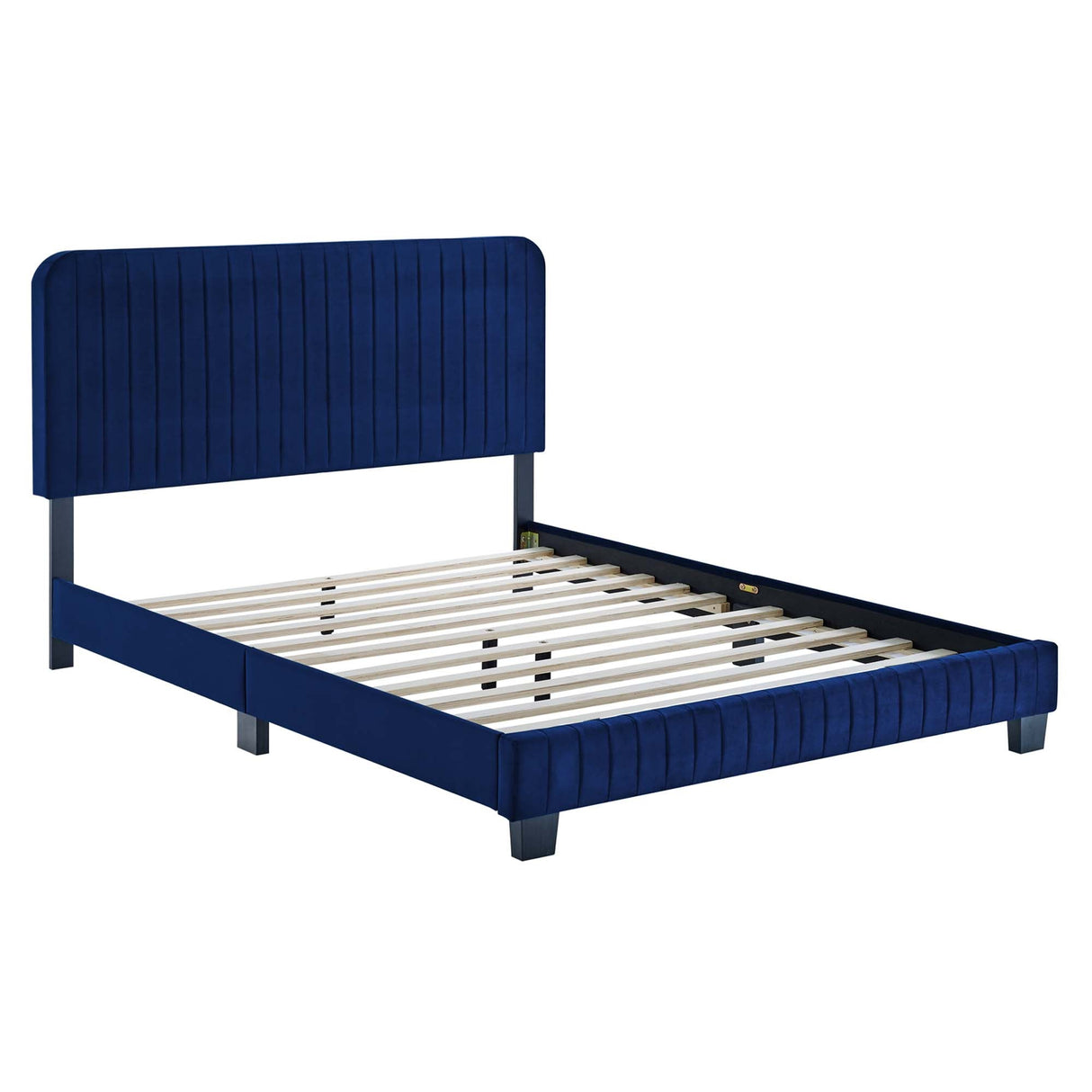 Tufted Performance Velvet Platform Bed