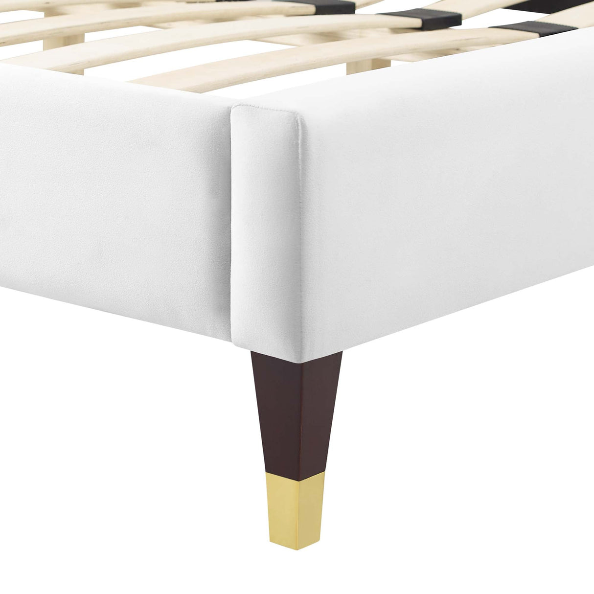 Wave-Inspired Scalloped Performance Velvet Platform Bed