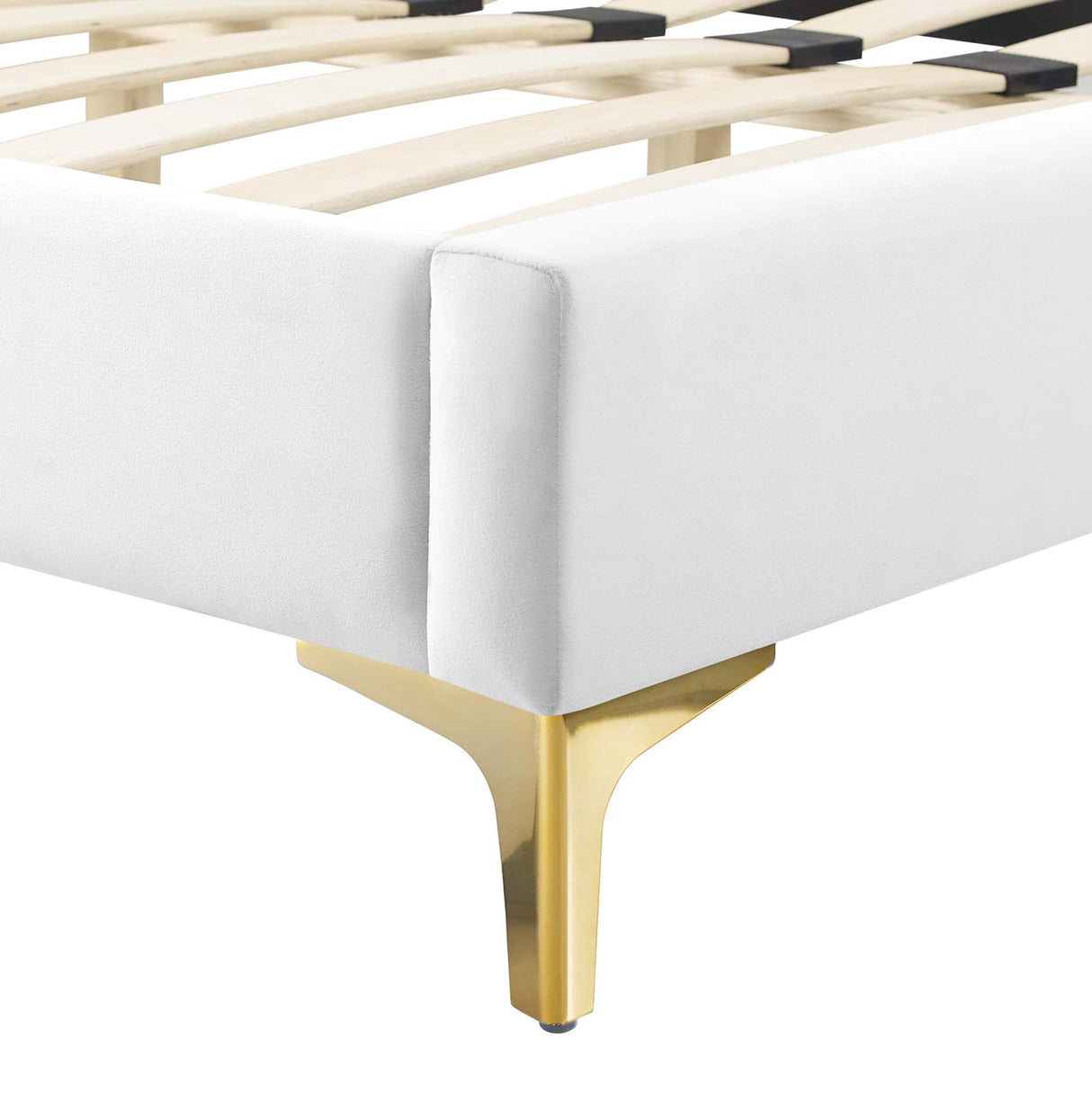 Wave-Inspired Scalloped Performance Velvet Platform Bed