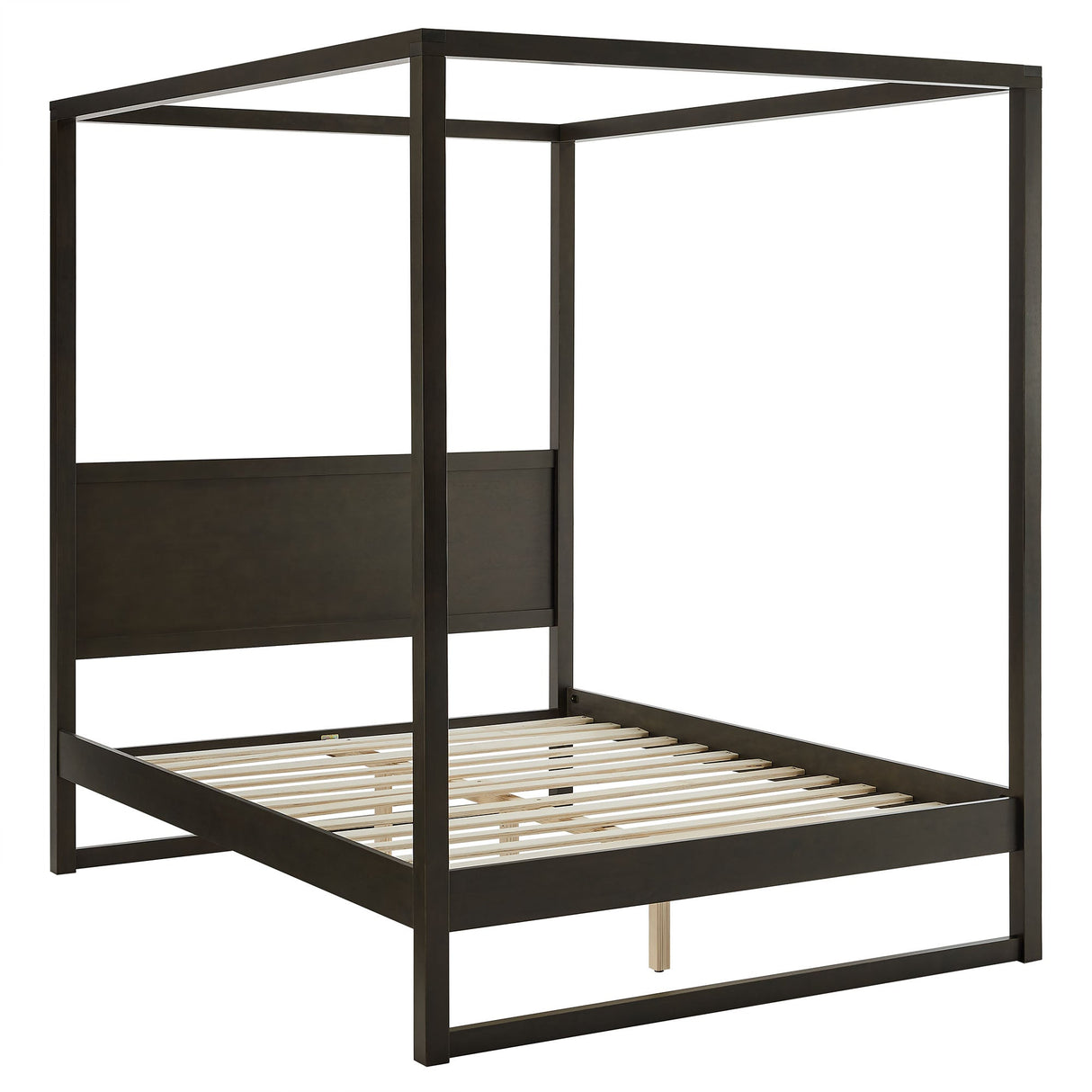 Solid Wood 4-Post Canopy Platform Bed