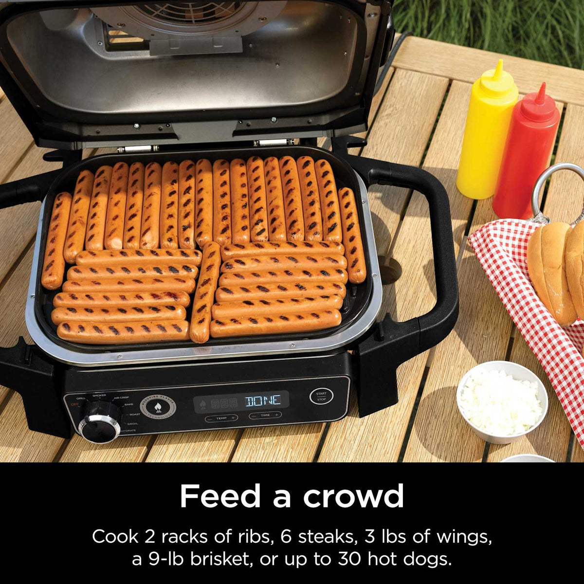 Ninja OG702QGN cooking capacity with hot dogs