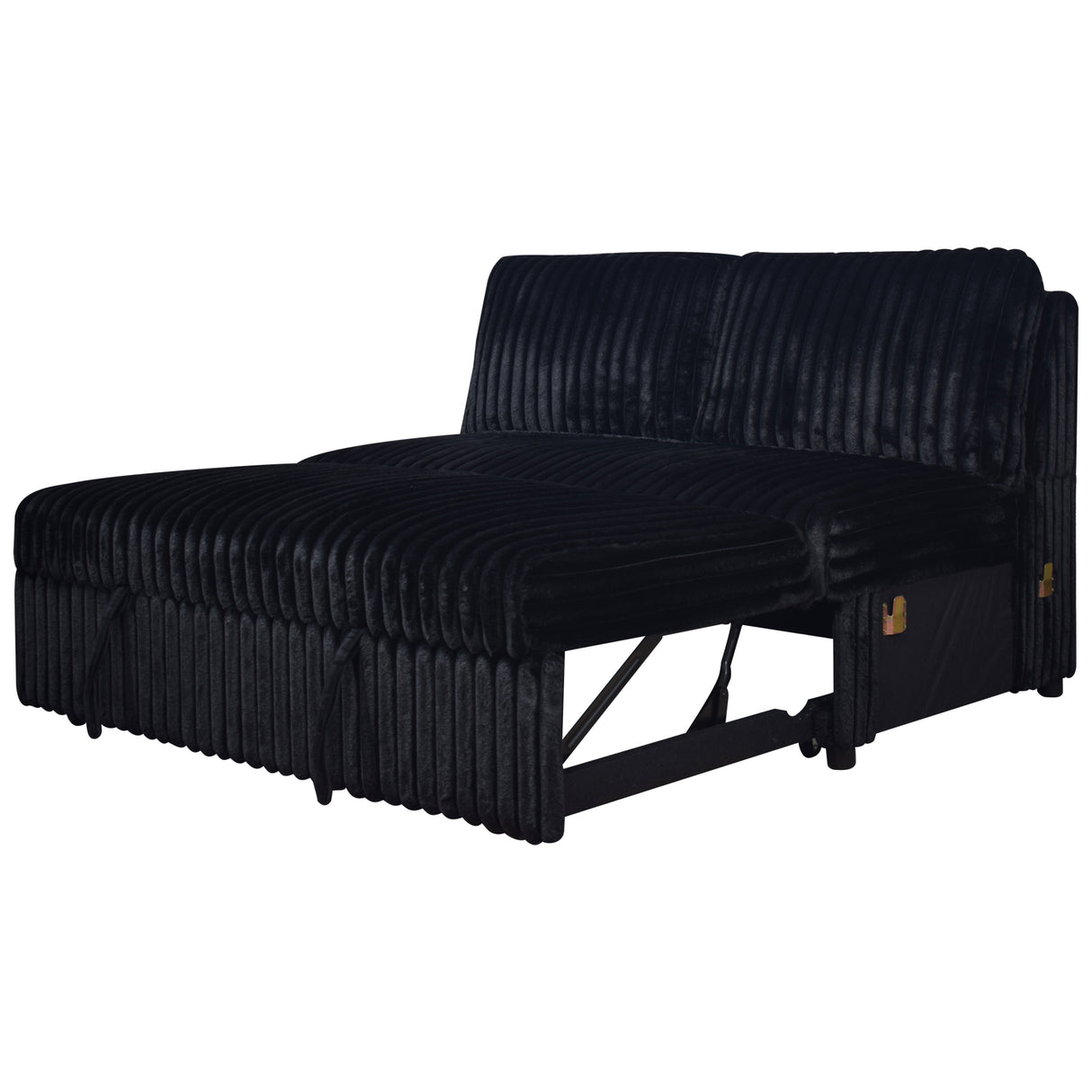 Bliss Small Corduroy Sectional Sleeper with Storage Chaise and USB Charging