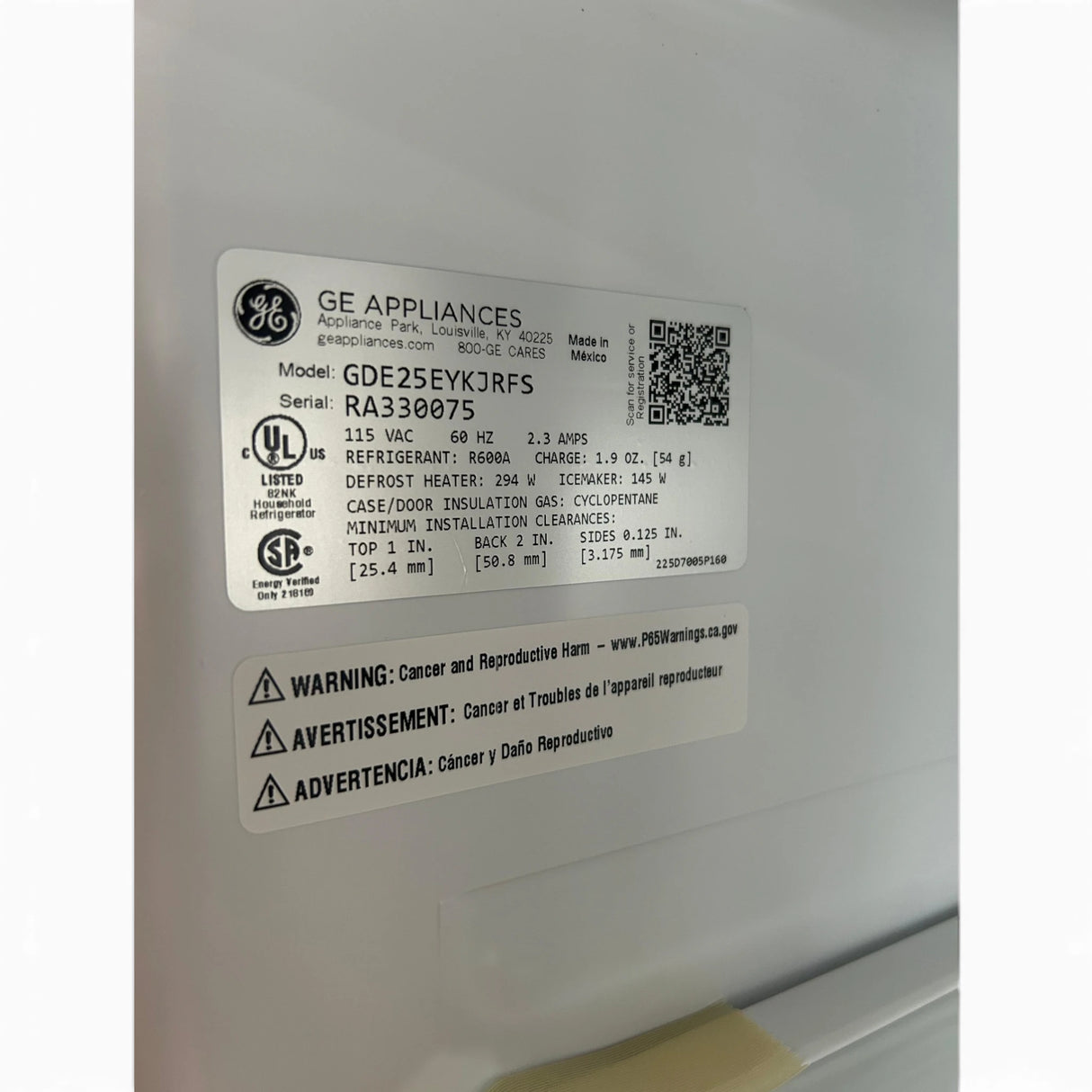 GE 24.8 cu. ft. Bottom Freezer Refrigerator in Fingerprint Resistant Stainless Steel