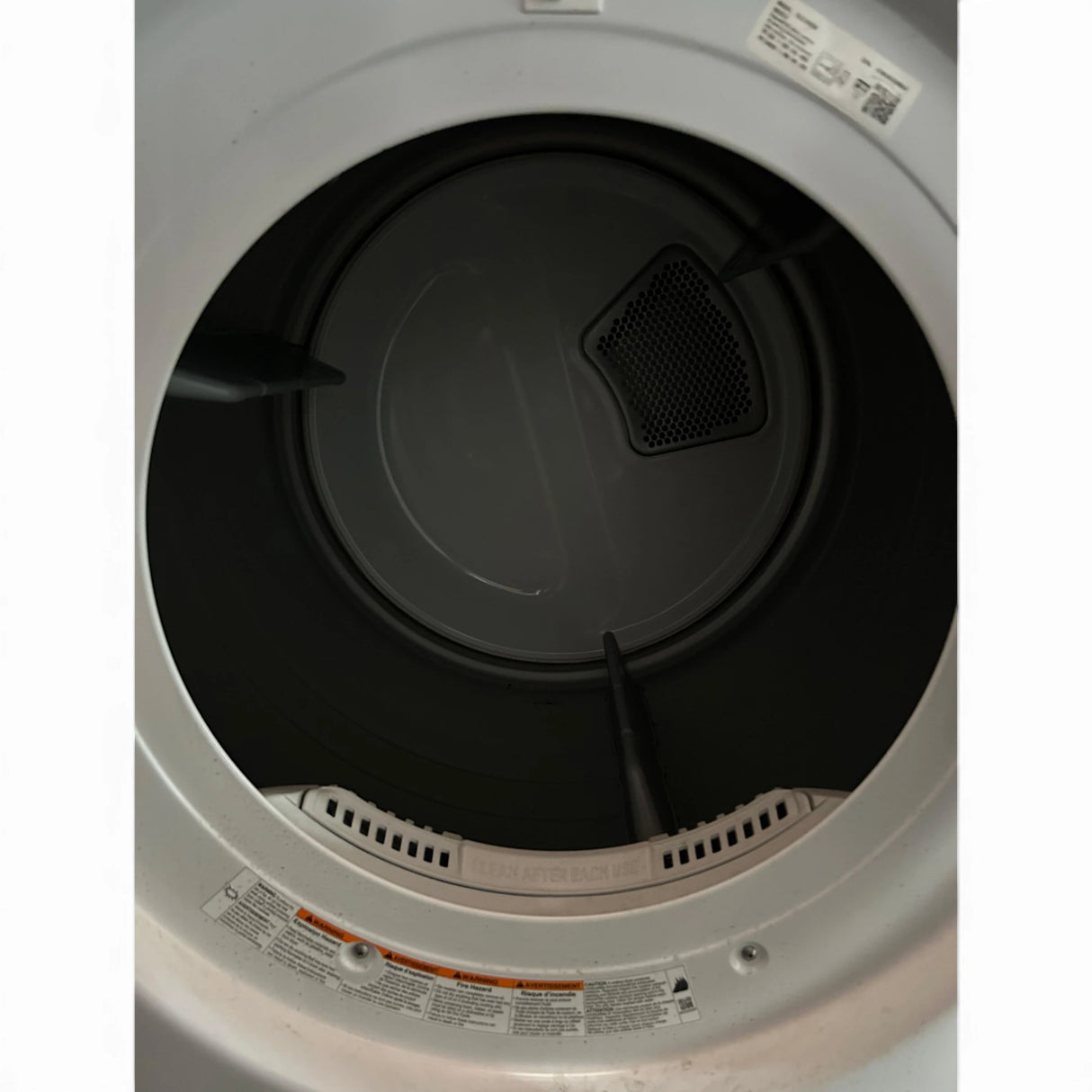 LG 7.4 Cu. Ft. Vented Stackable Electric Dryer in White with Sensor Dry