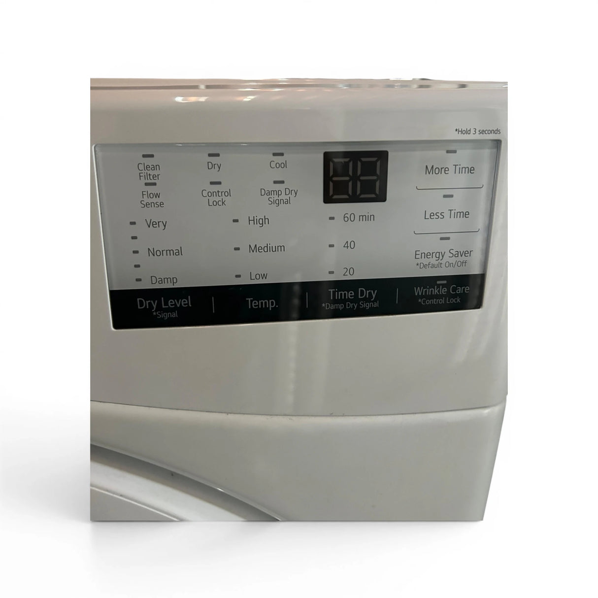 LG 7.4 Cu. Ft. Vented Stackable Electric Dryer in White with Sensor Dry