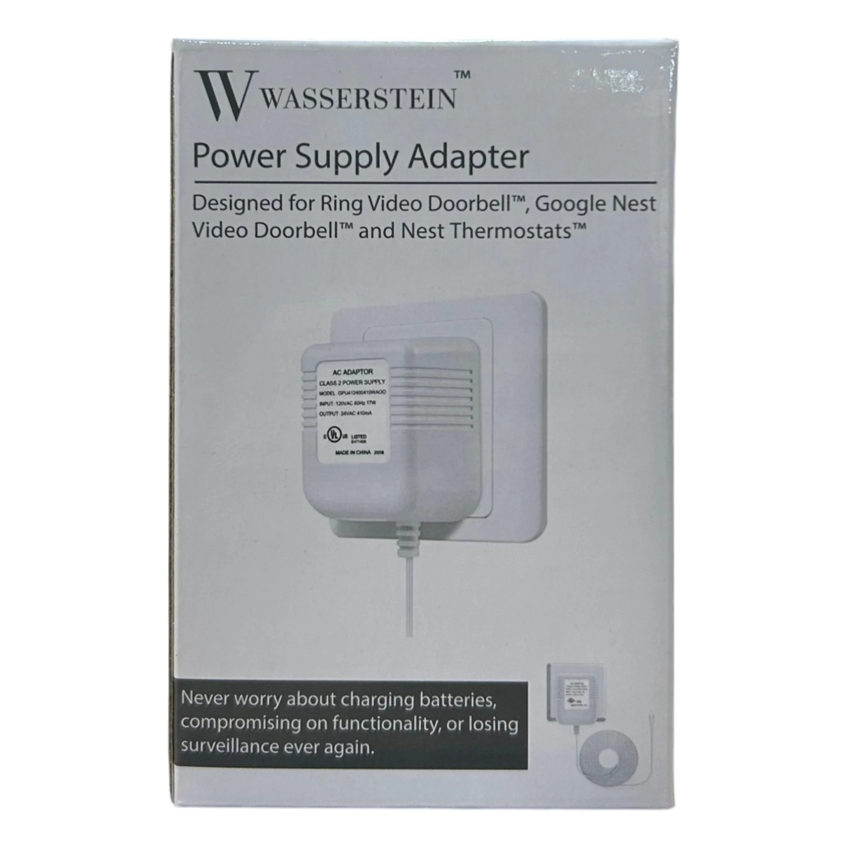 Wasserstein 24V Transformer & C-Wire Adapter