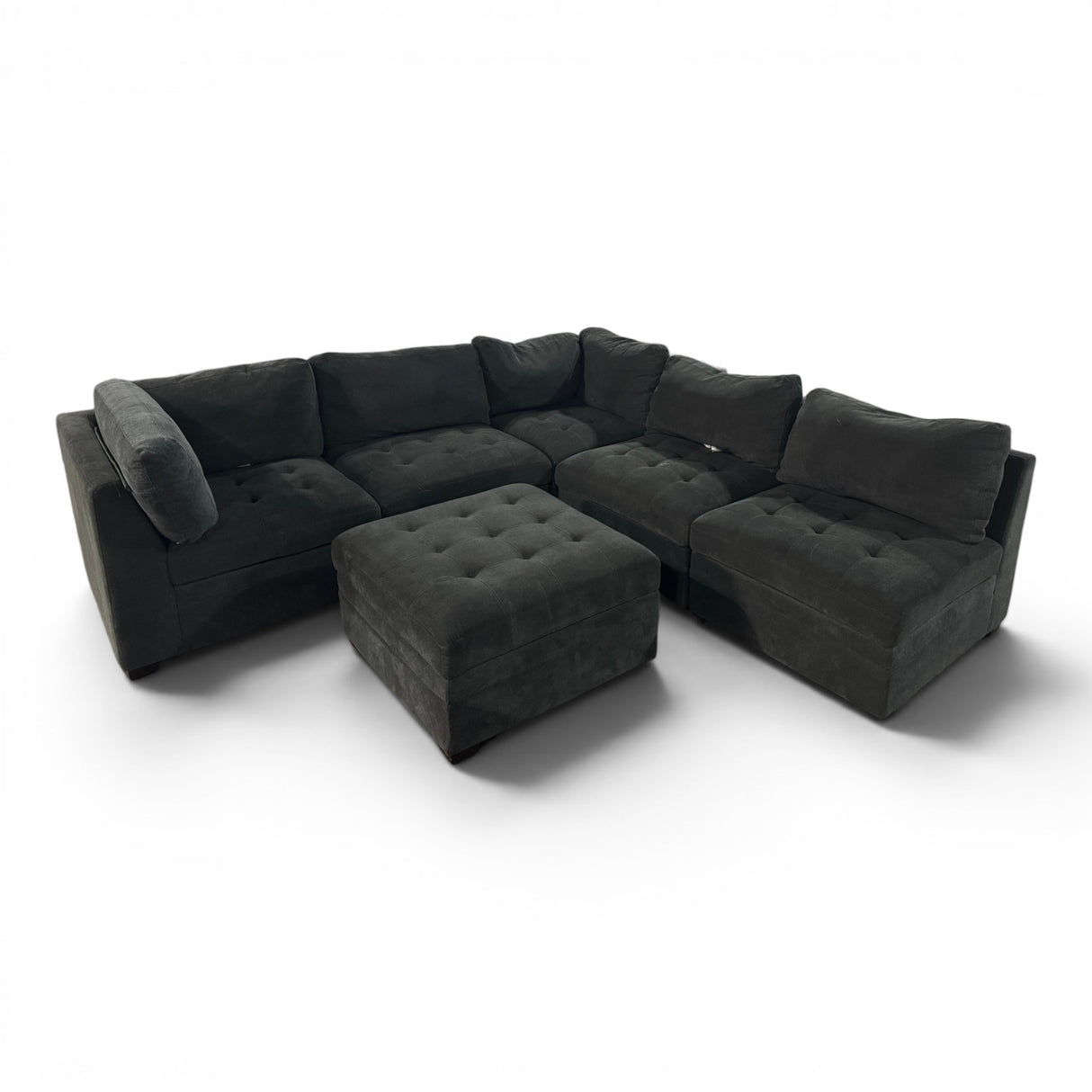 Thomasville Tisdale Fabric Sectional with Storage Ottoman