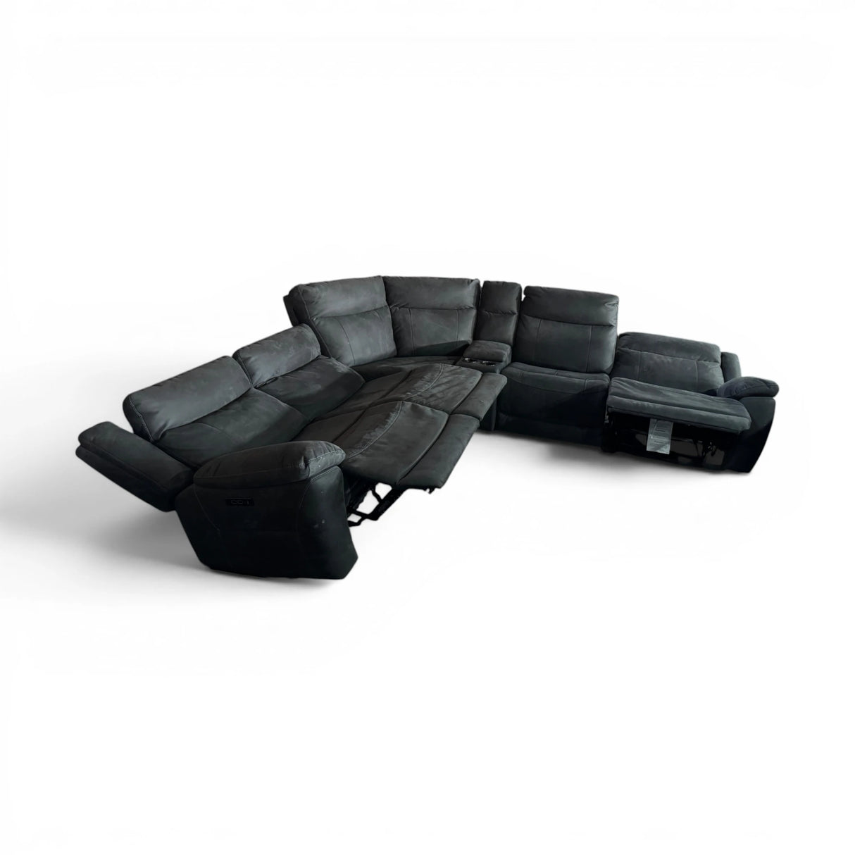 Zakary 6-Piece Fabric Power Reclining Sectional With Power Headrests