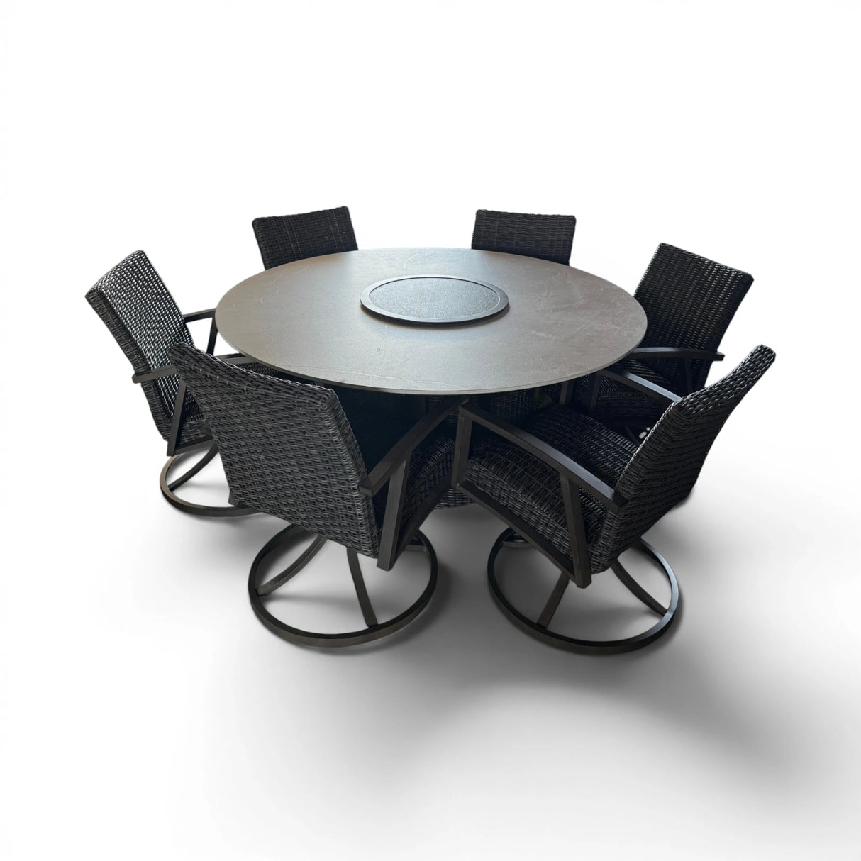 SunVilla Sarasota 7-piece Fire Outdoor Patio Dining Set