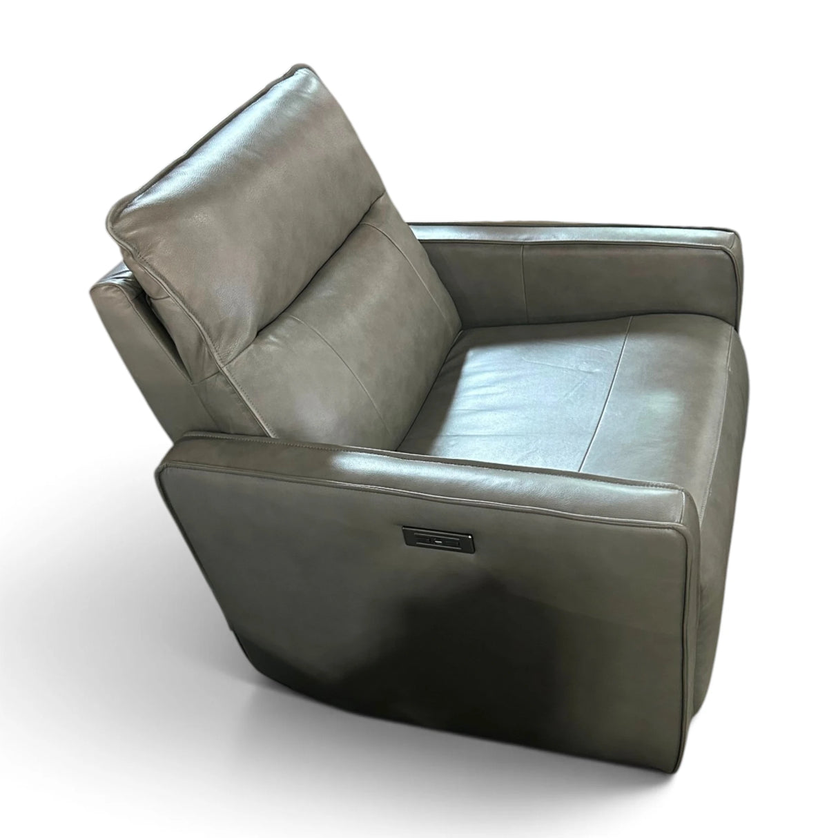 Henredon Keira Zero Gravity Power Leather Recliner with Power Headrest