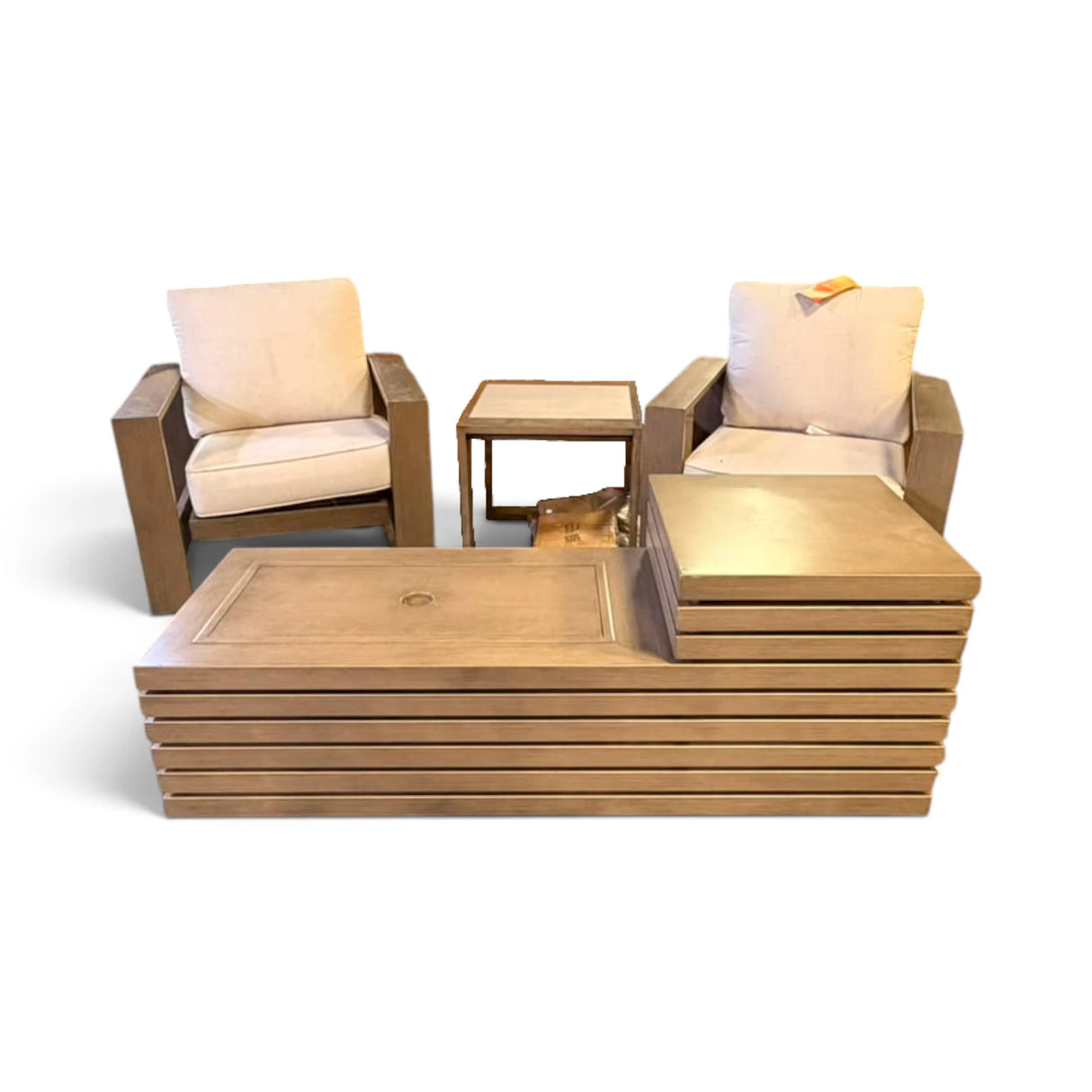 SunVilla Clifton 4-piece Fire Outdoor Patio Seating Set