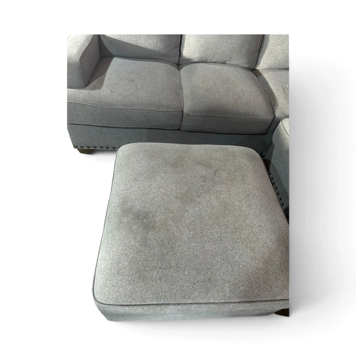 Thomasville Emilee Fabric Sectional with Storage Ottoman