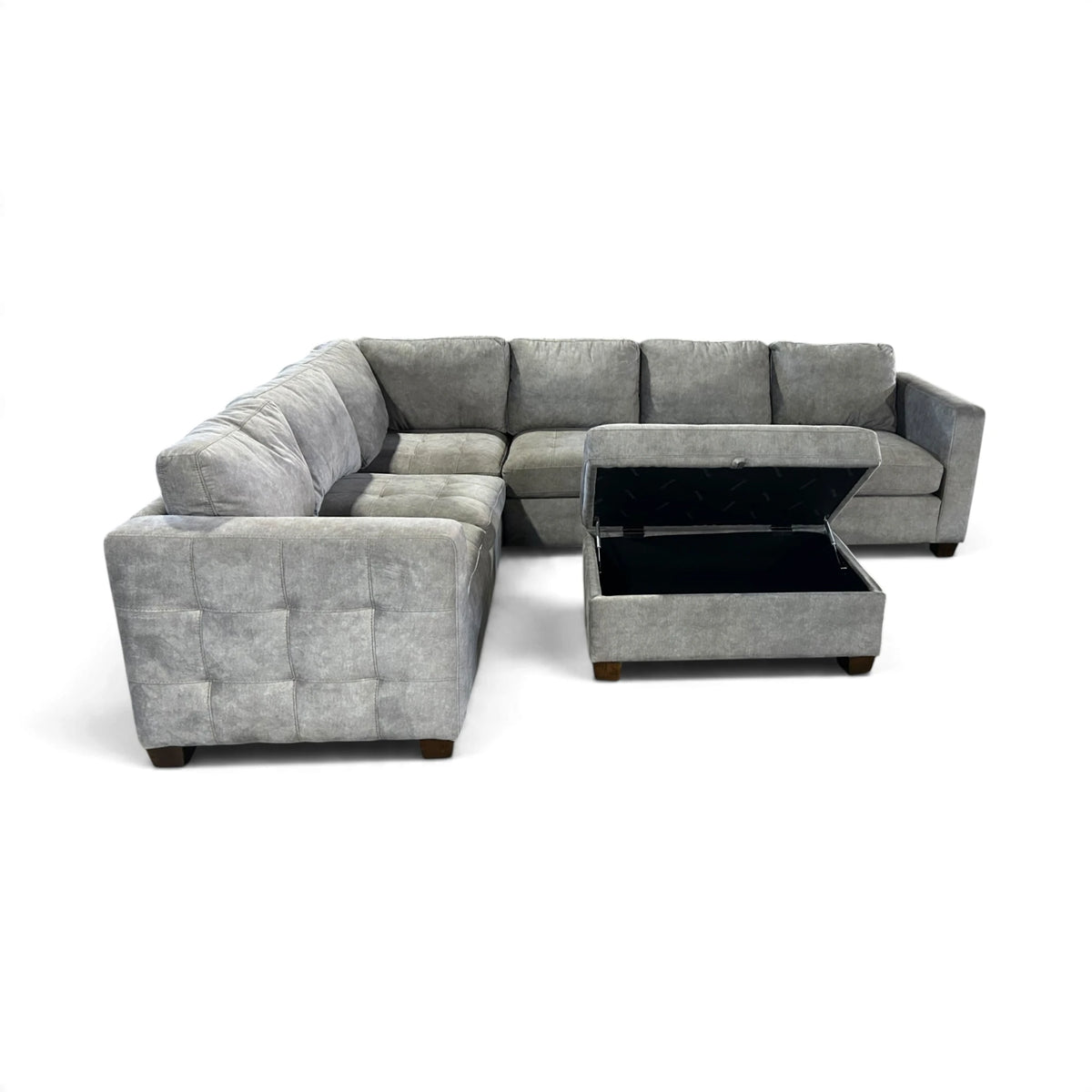 Thomasville Kylie Fabric Sectional with Ottoman