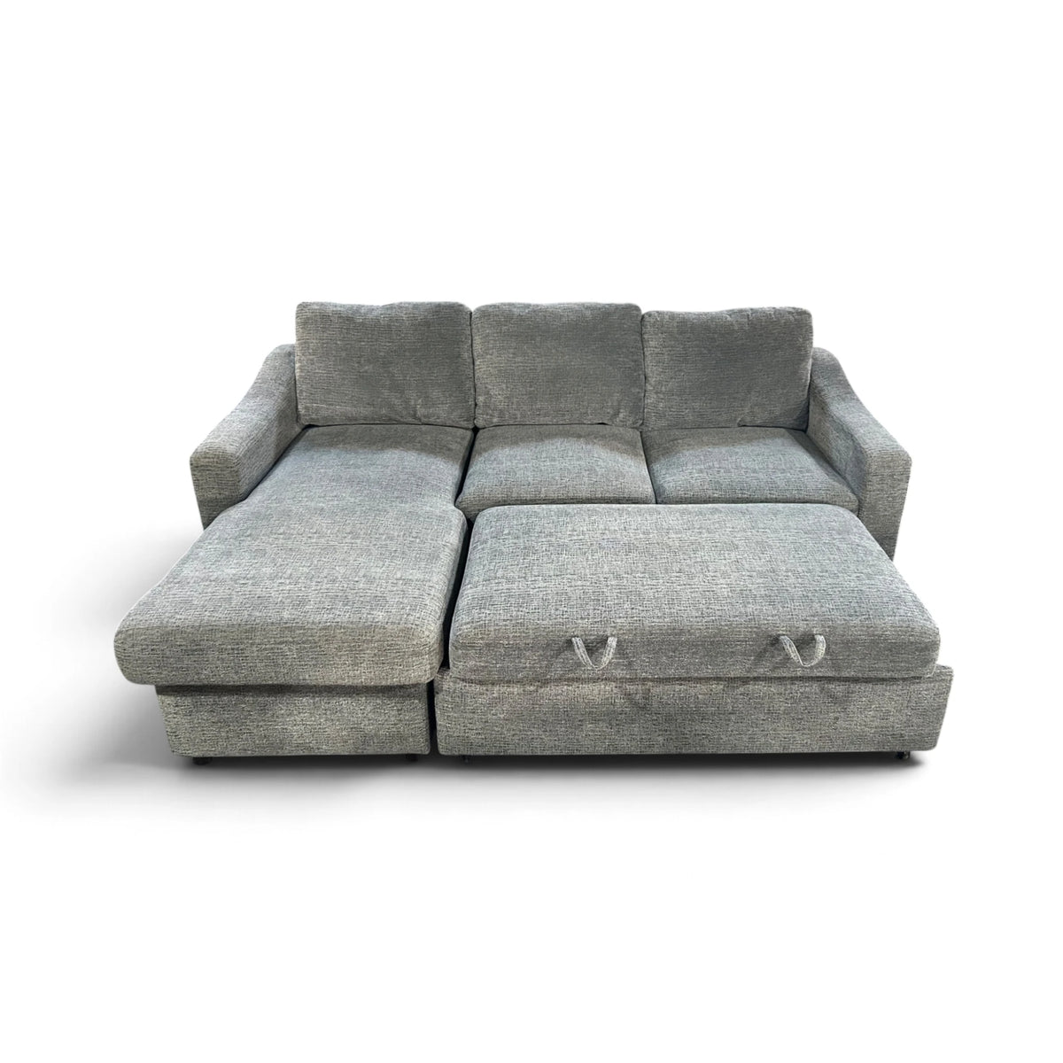 Coddle Aria Fabric Sleeper Sectional with Reversible Storage Chaise