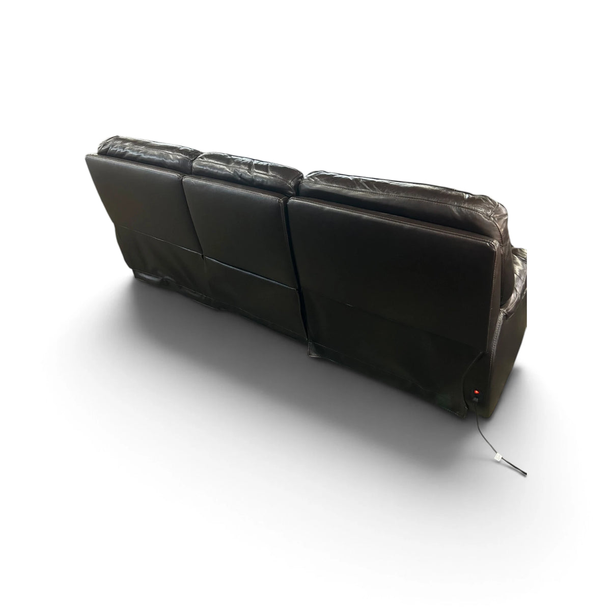 Simon Li Ridgewin Leather Power Reclining Sofa with Power Headrests, Brown