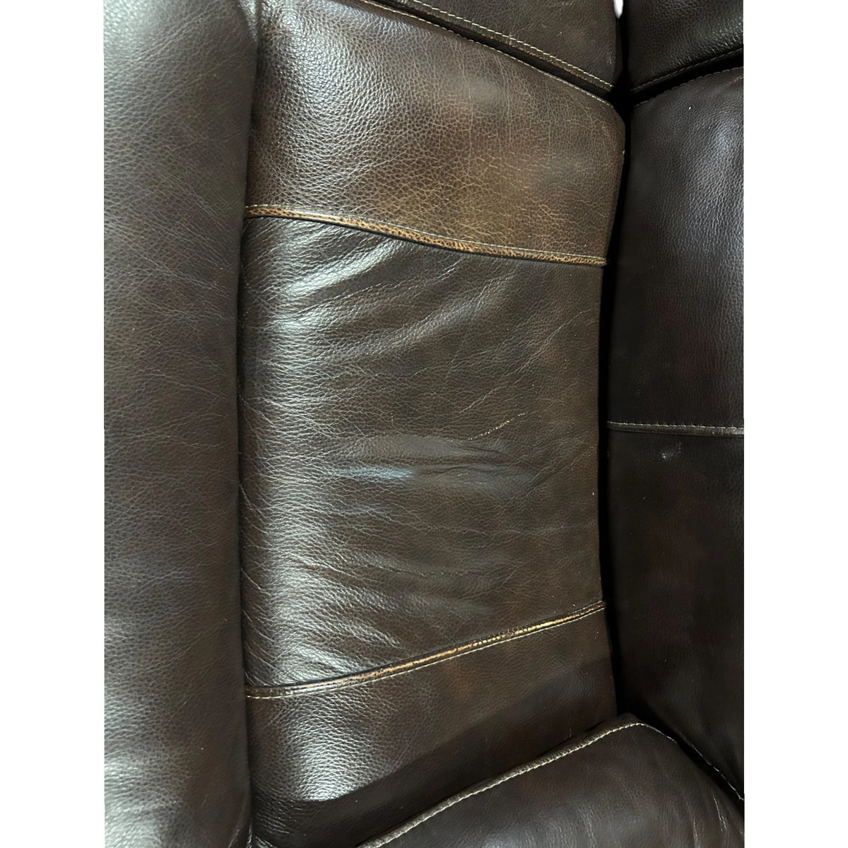 Simon Li Ridgewin Leather Power Reclining Loveseat with Power Headrests, Brown