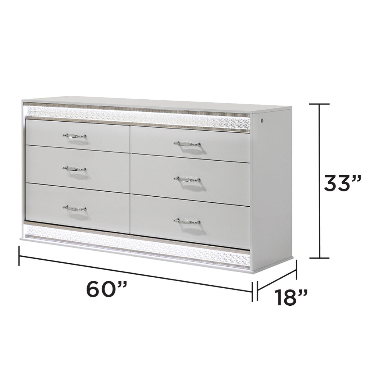 Glam - Bedroom Set With LED Headboard